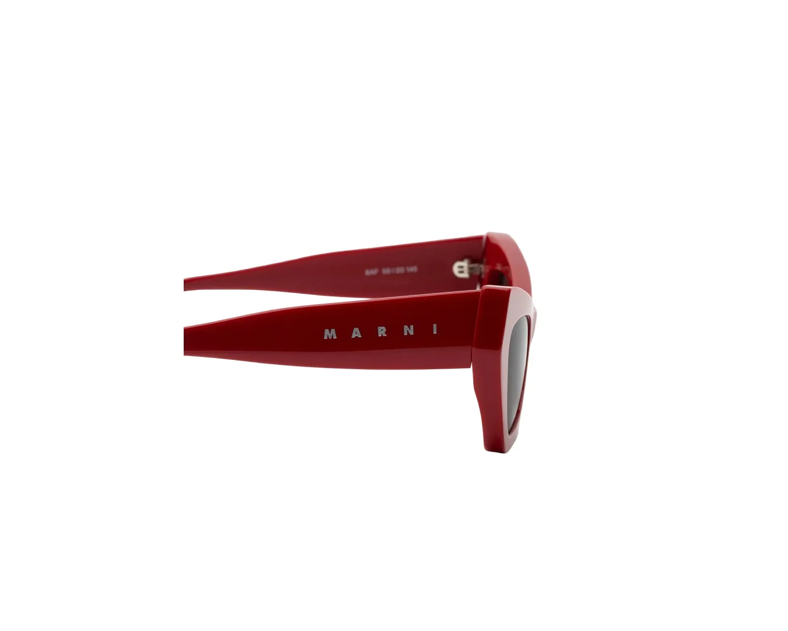 Marni 8AF Zelaryth Red Occhiali da sole Acetato Rosso Nero Geometrica - immagine 3