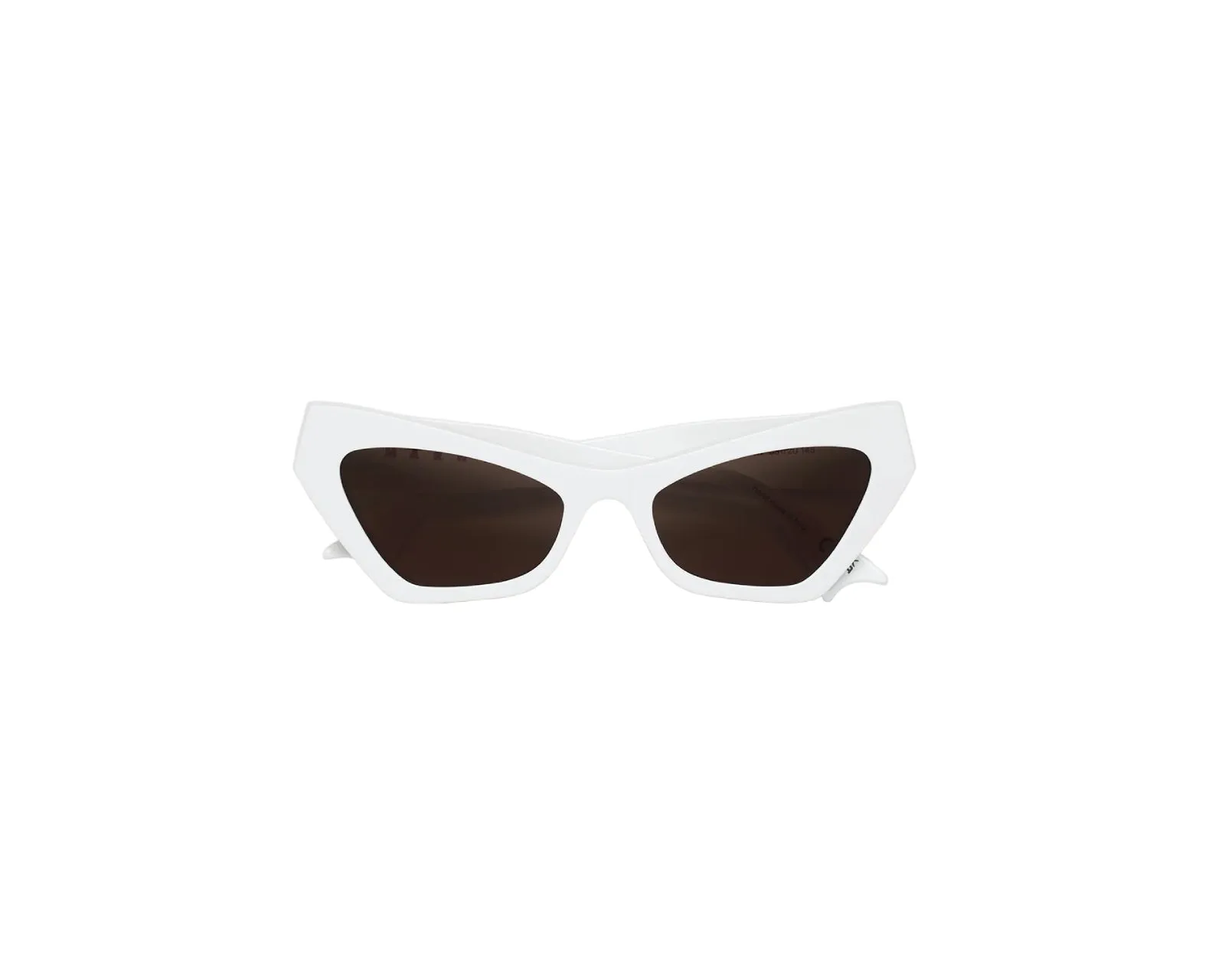 Marni 4KW Zelaryth White Occhiali da sole Acetato Bianco Marrone Geometrica - immagine 2
