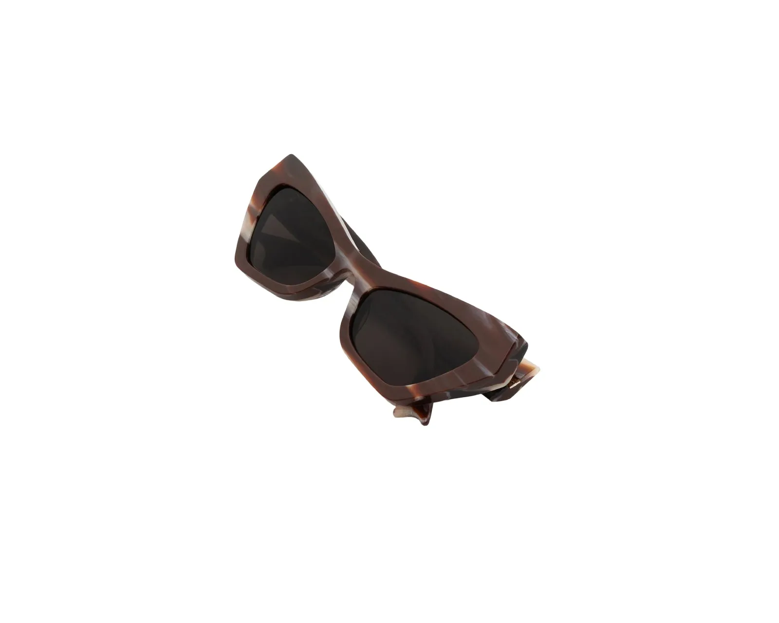 Marni TG2 Zelaryth Chocolate Horn Occhiali da sole Acetato Marrone Marrone Geometrica - immagine 3