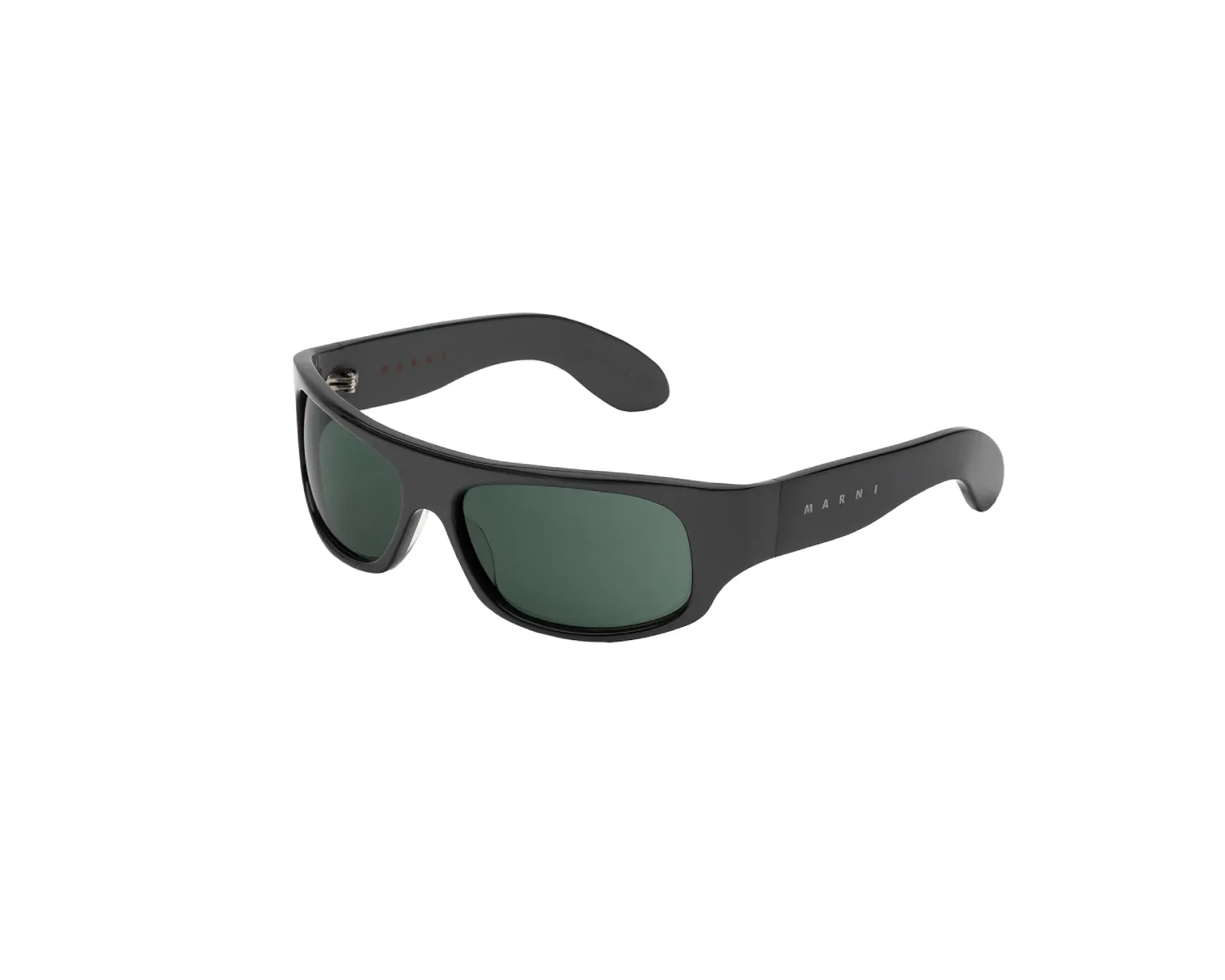 Marni 7LQ Uailus Solid Grey Occhiali da sole Acetato Grigio Verde Avvolgente - immagine 1