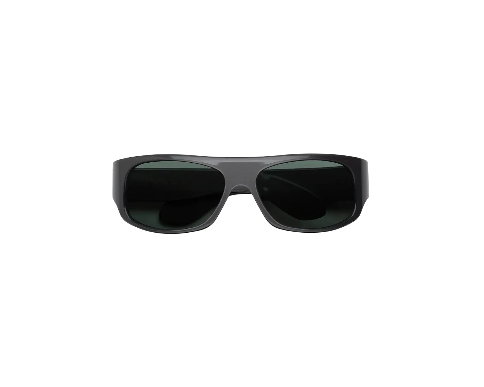 Marni 7LQ Uailus Solid Grey Occhiali da sole Acetato Grigio Verde Avvolgente - immagine 2