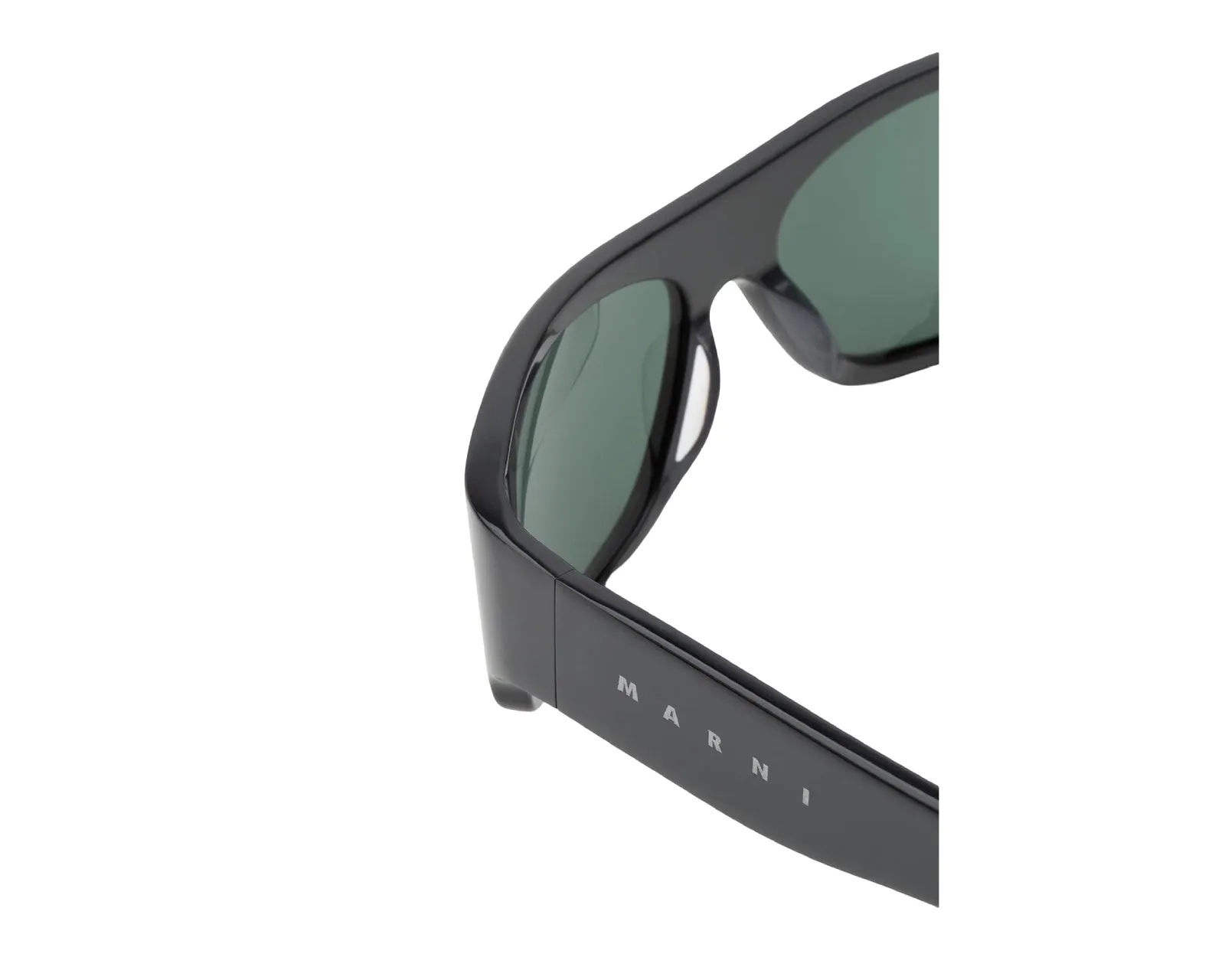 Marni 7LQ Uailus Solid Grey Occhiali da sole Acetato Grigio Verde Avvolgente - immagine 3