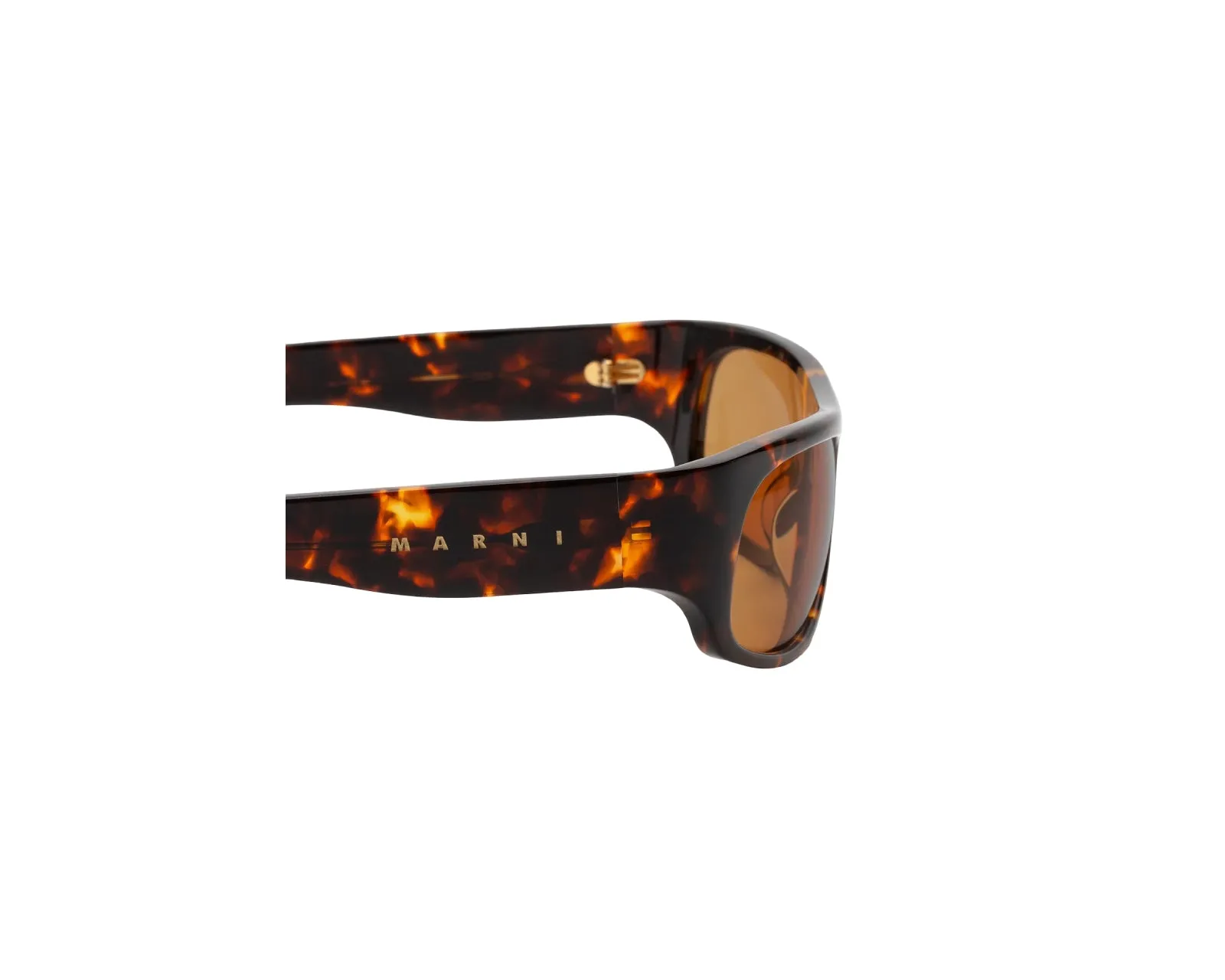 Marni D28 Uailus Burnt Havana Occhiali da sole Acetato Havana Marrone Avvolgente - immagine 3