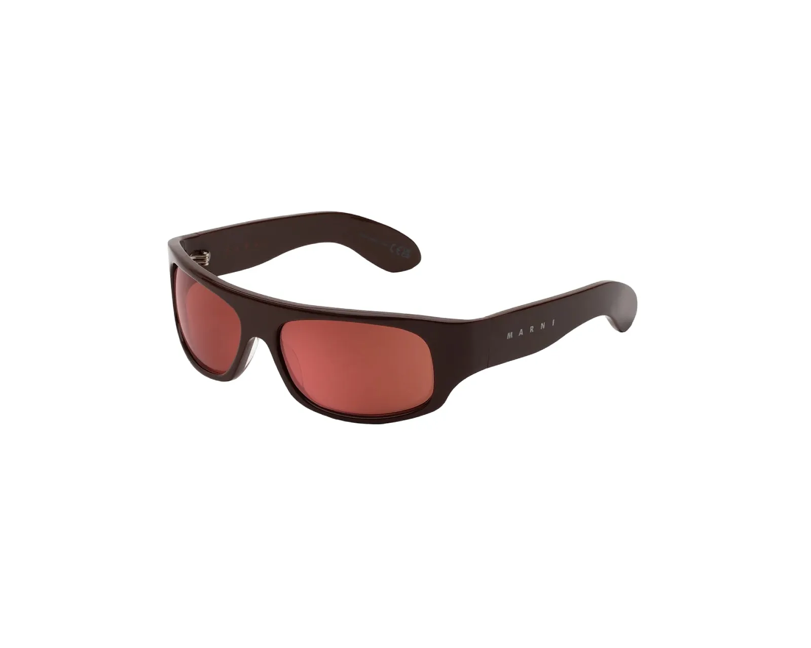 Marni QQ4 Uailus Brown Occhiali da sole Acetato Marrone Bordeaux Avvolgente - immagine 1