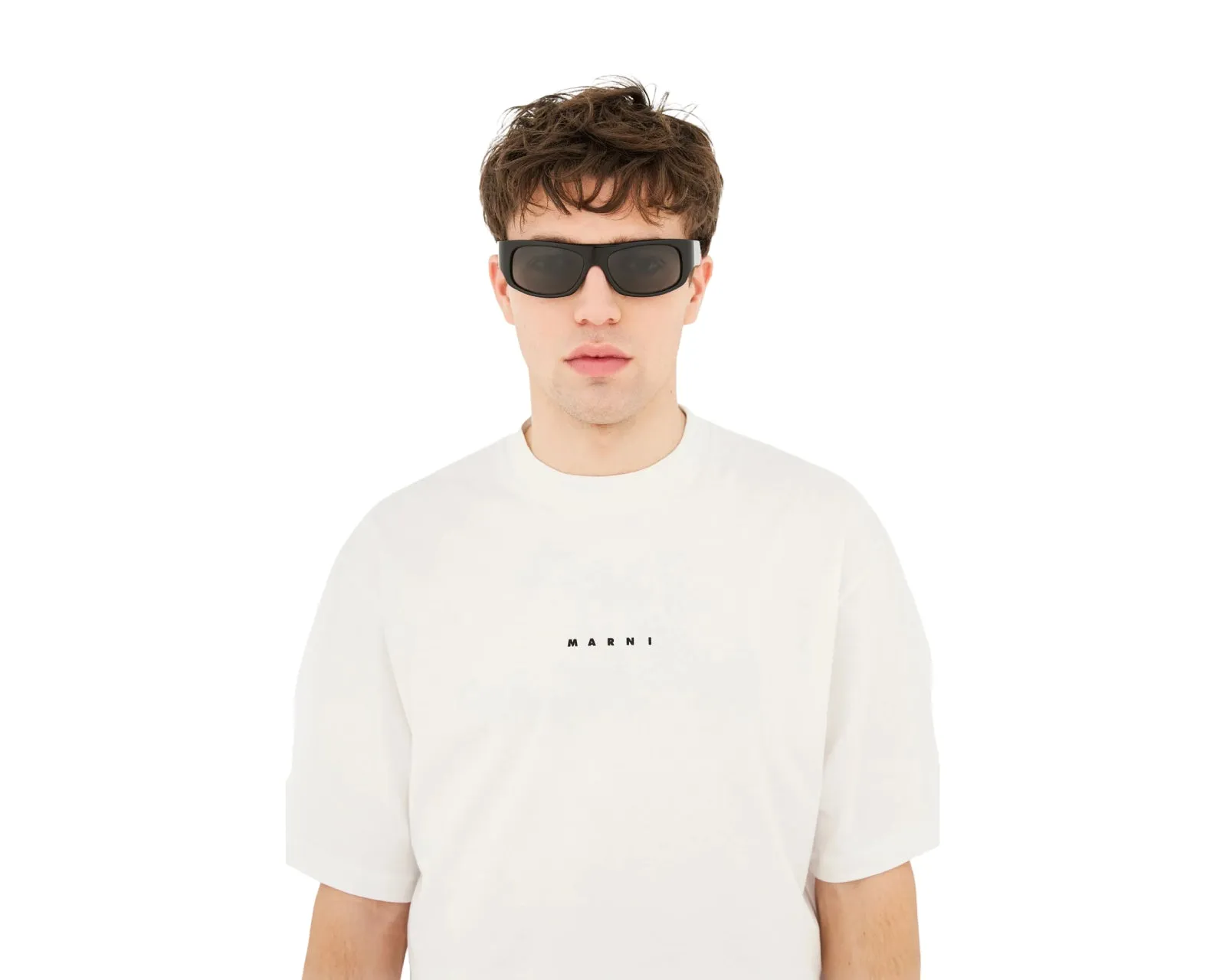 Marni B8R Uailus Black Occhiali da sole Acetato Nero Nero Avvolgente - immagine 4