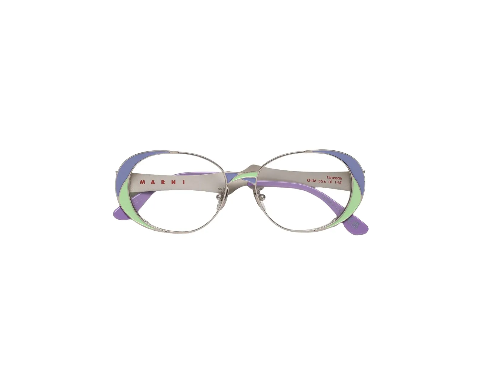 Marni Q4M Tarassqa Violet Montature da vista Metallo Viola Rotonda - immagine 2