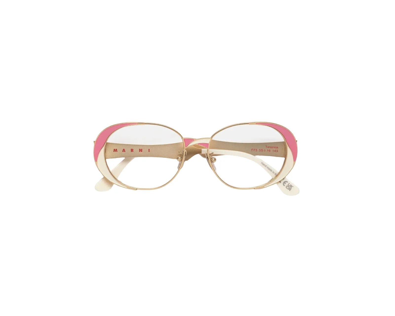 Marni FF5 Tarassqa Pink Montature da vista Metallo Rosa Rotonda - immagine 2