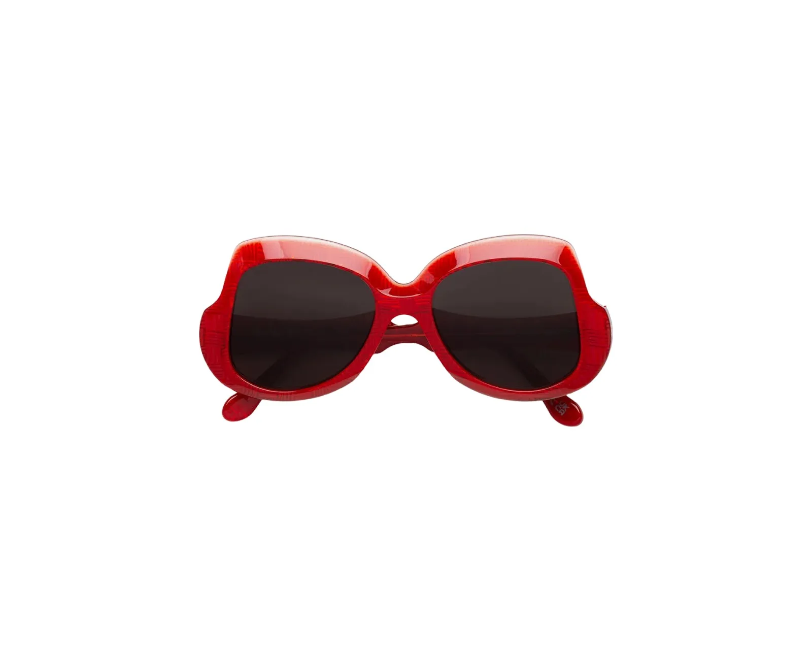 Marni PS8 Quelyfish Red Comb Occhiali da sole Acetato Rosso Nero Geometrica - immagine 2