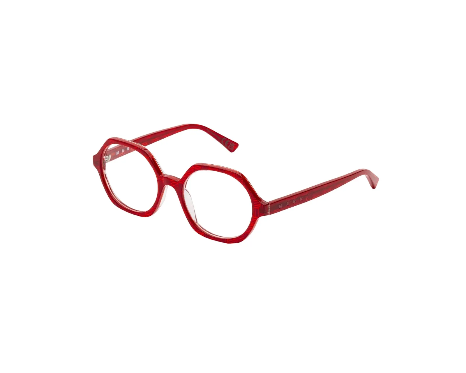 Marni 9Q3 Nabaro Red Comb Montature da vista Acetato Rosso Geometrica - immagine 1