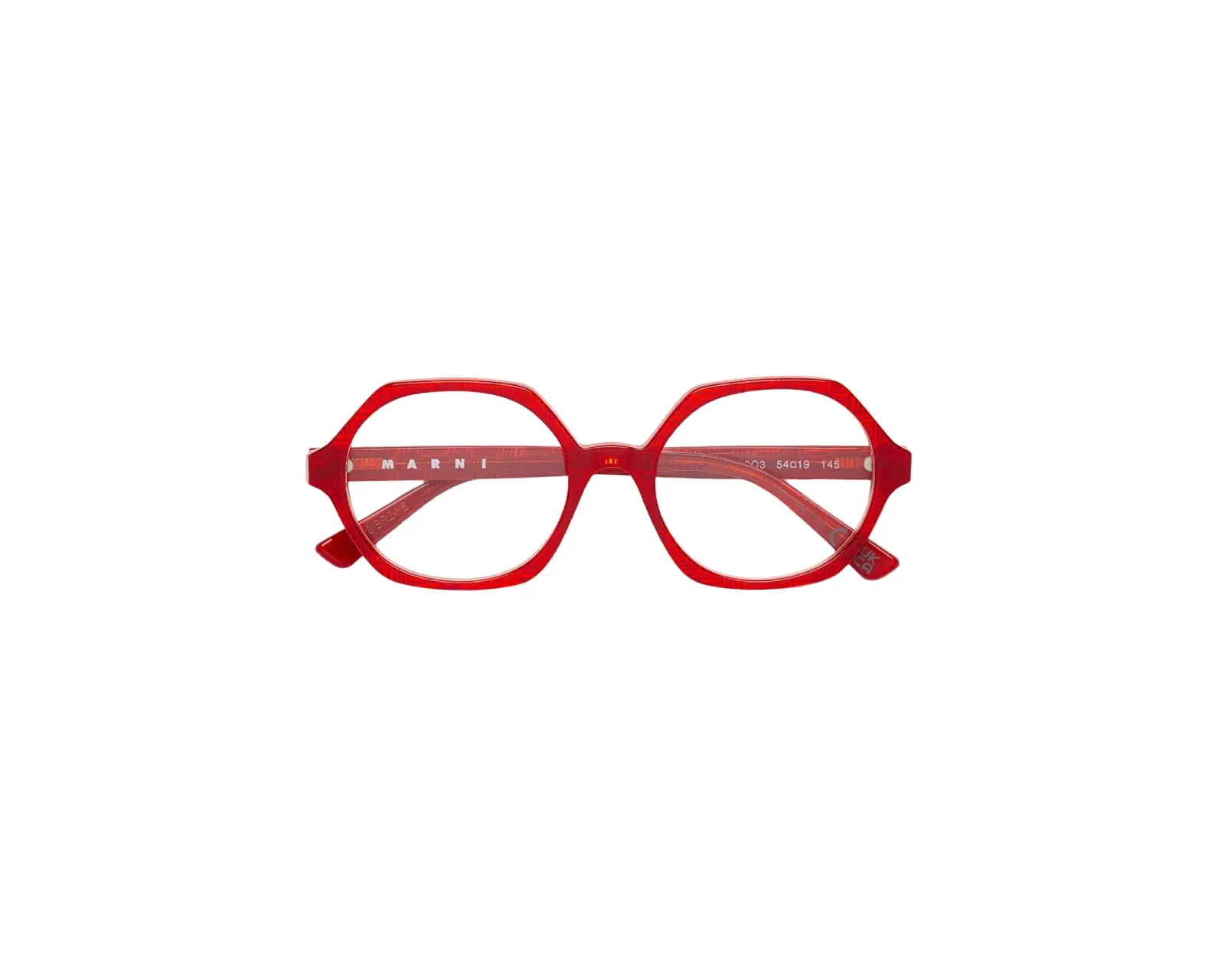 Marni 9Q3 Nabaro Red Comb Montature da vista Acetato Rosso Geometrica - immagine 2