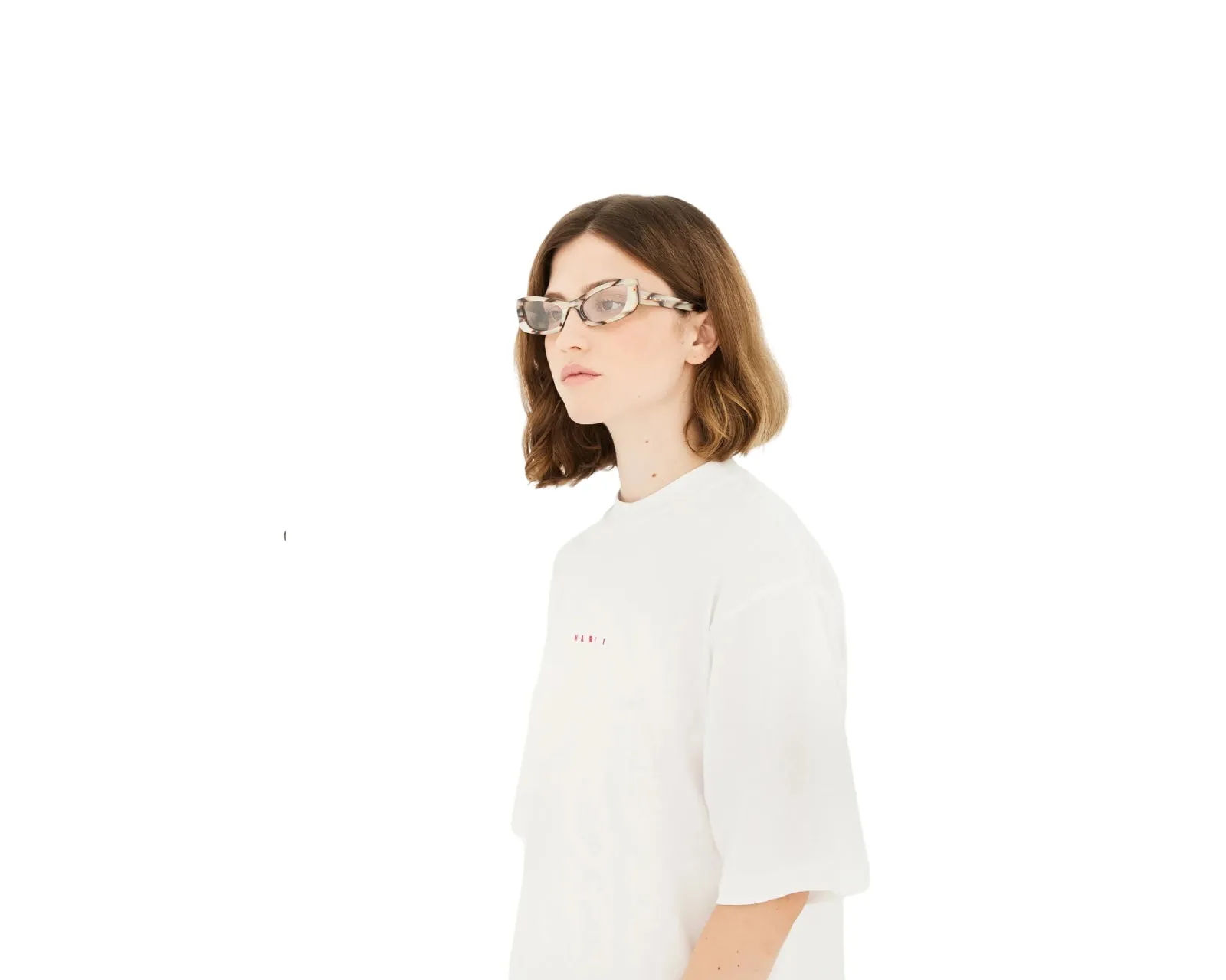 Marni GRY Jarbek Shell Montature da vista Acetato Grigio Squadrata - immagine 4