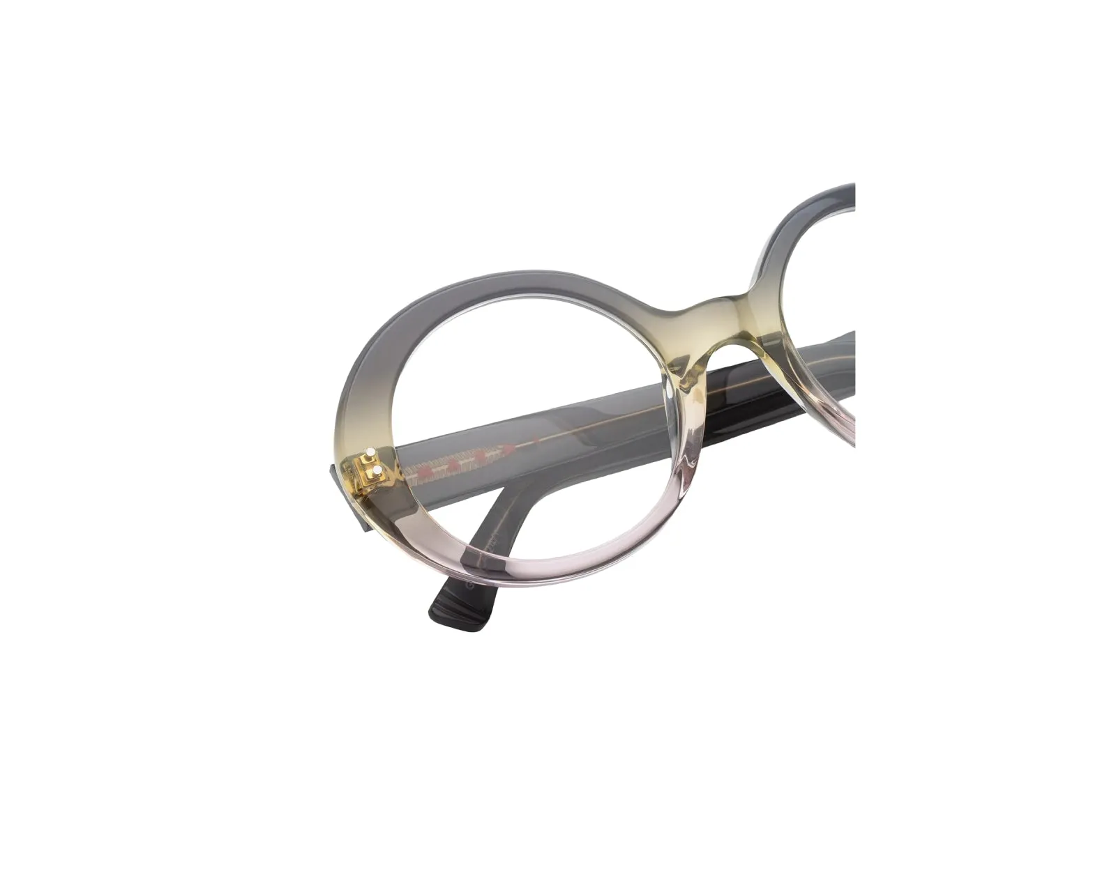Marni G5Q Eobilo Yellow Faded Montature da vista Acetato Grigio Rotonda - immagine 3