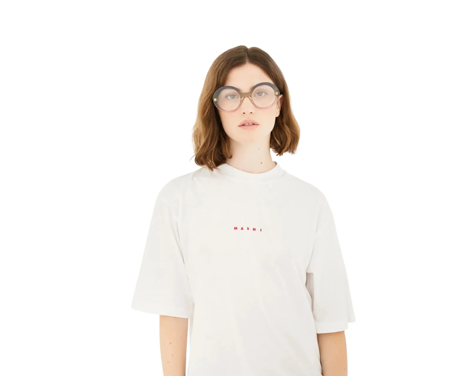 Marni G5Q Eobilo Yellow Faded Montature da vista Acetato Grigio Rotonda - immagine 4