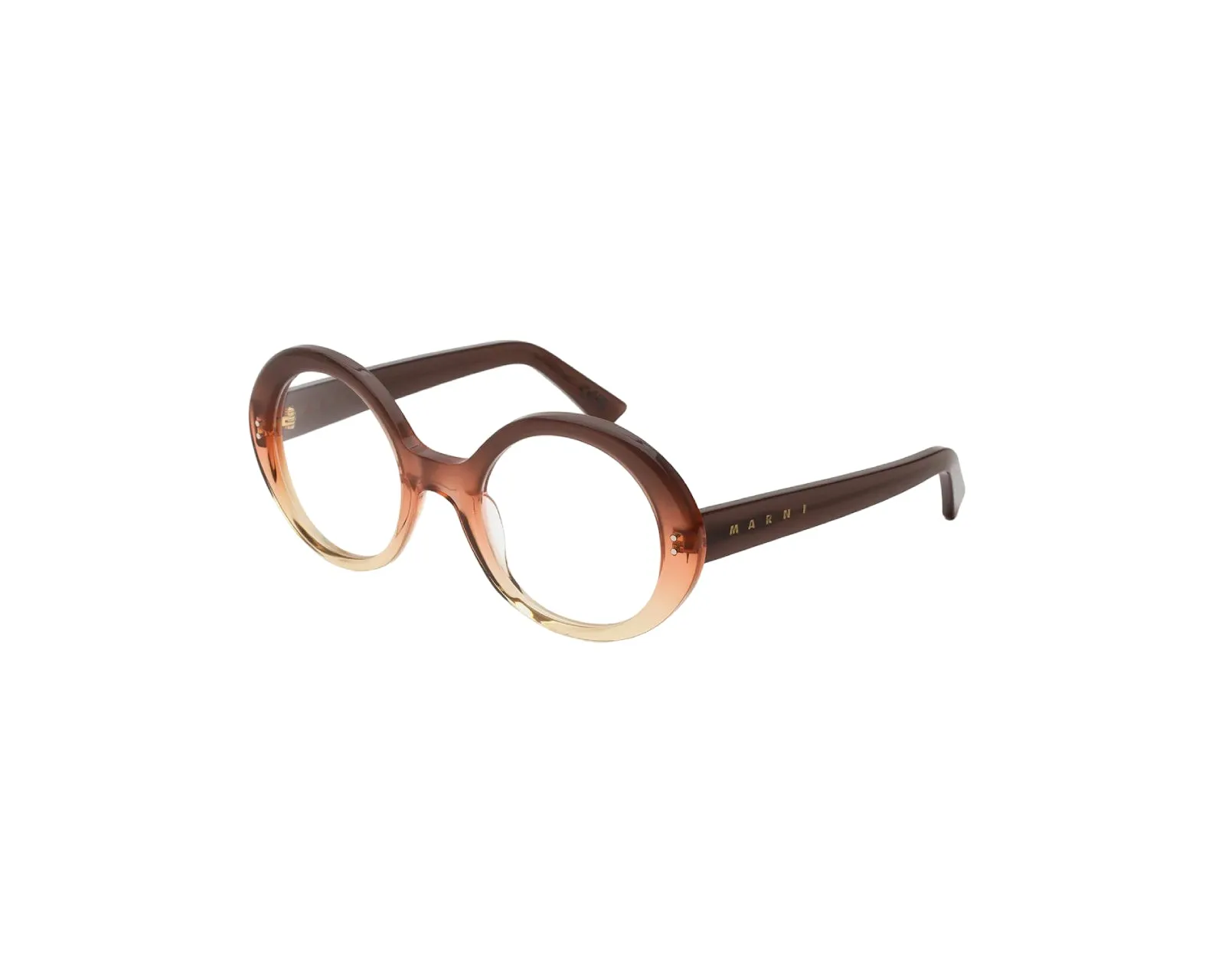 Marni IBR Eobilo Brown Faded Montature da vista Acetato Marrone Rotonda - immagine 1