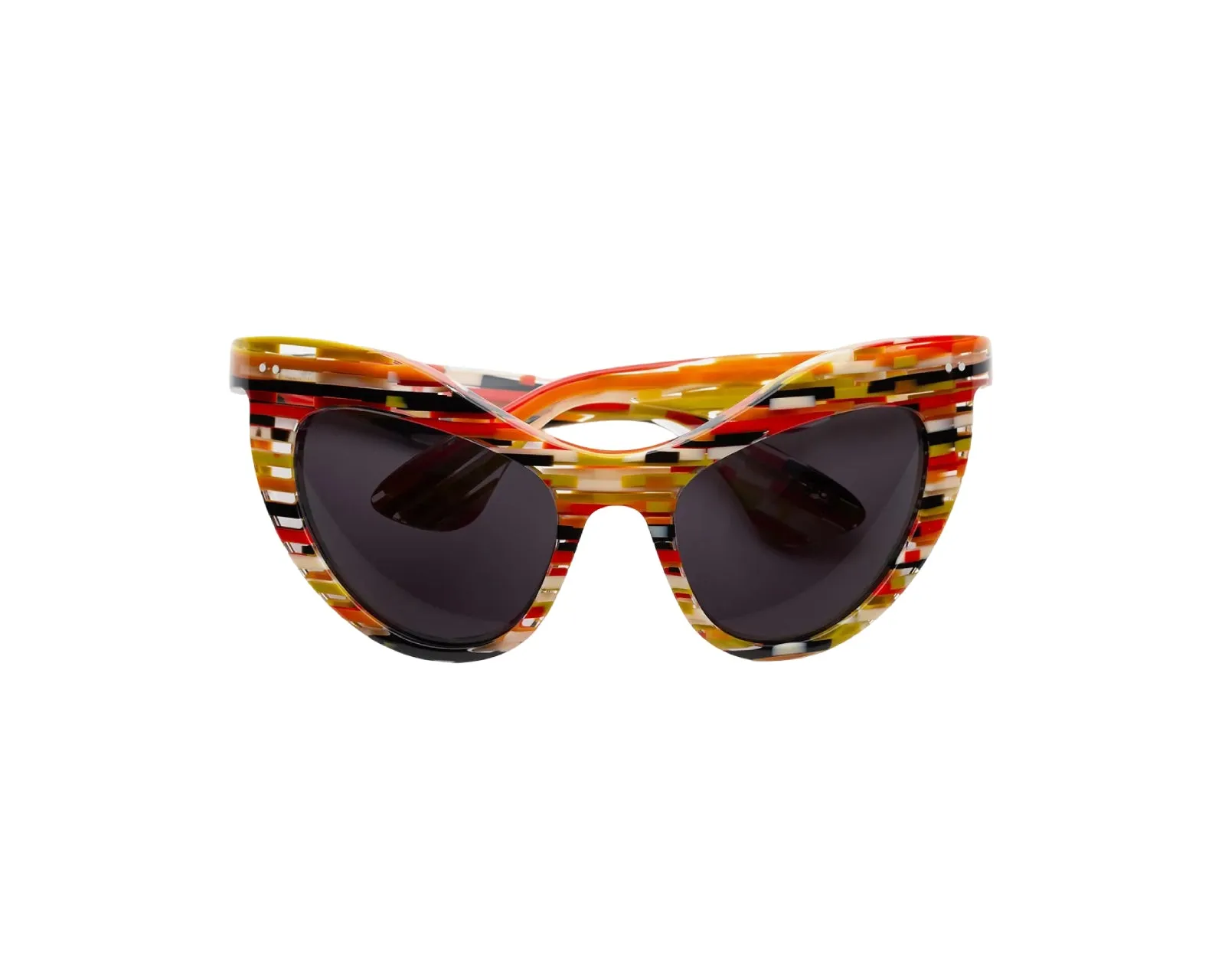 Marni 6T2 Holoholona Stripes Occhiali da sole Acetato Fantasia Grigio Geometrica - immagine 2