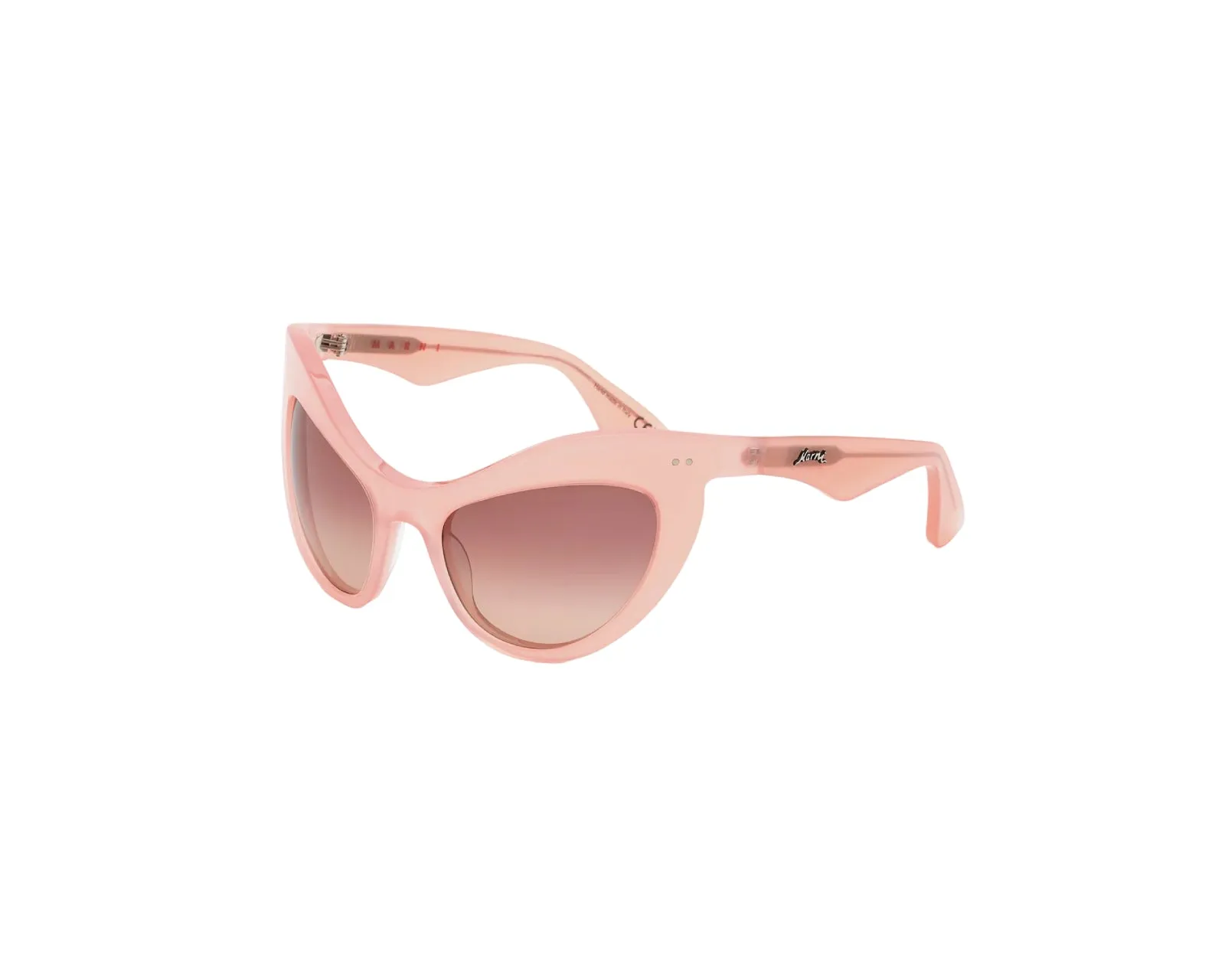 Marni IS5 Holoholona Pink Occhiali da sole Acetato Rosa Rosa Geometrica Sfumato - immagine 1