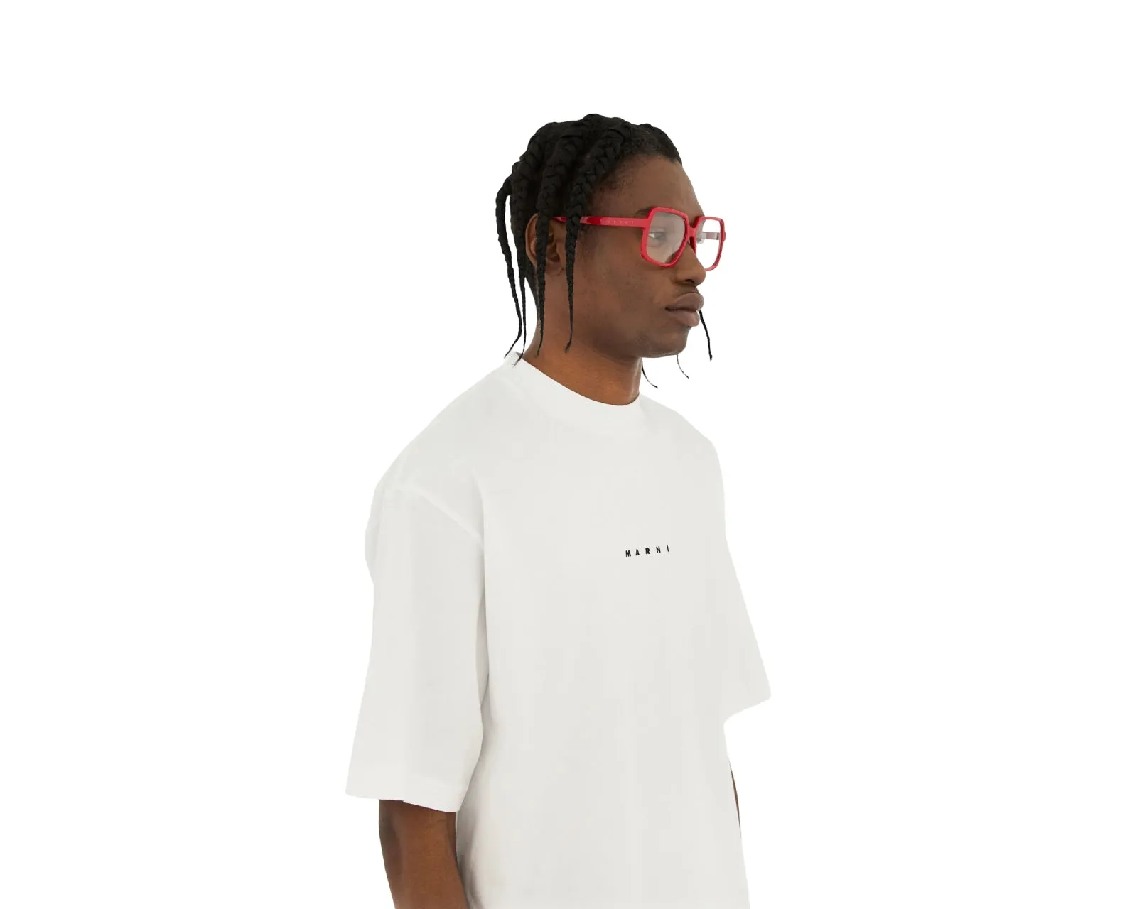 Marni IUF Arixo Red Montature da vista Acetato Rosso Squadrata - immagine 4