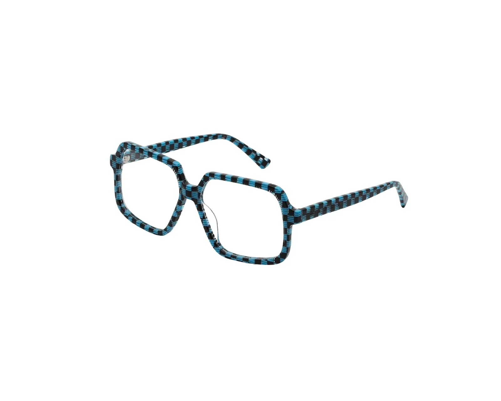 Marni K7G Arixo Blue/Black Checks Montature da vista Acetato Blu Squadrata - immagine 1