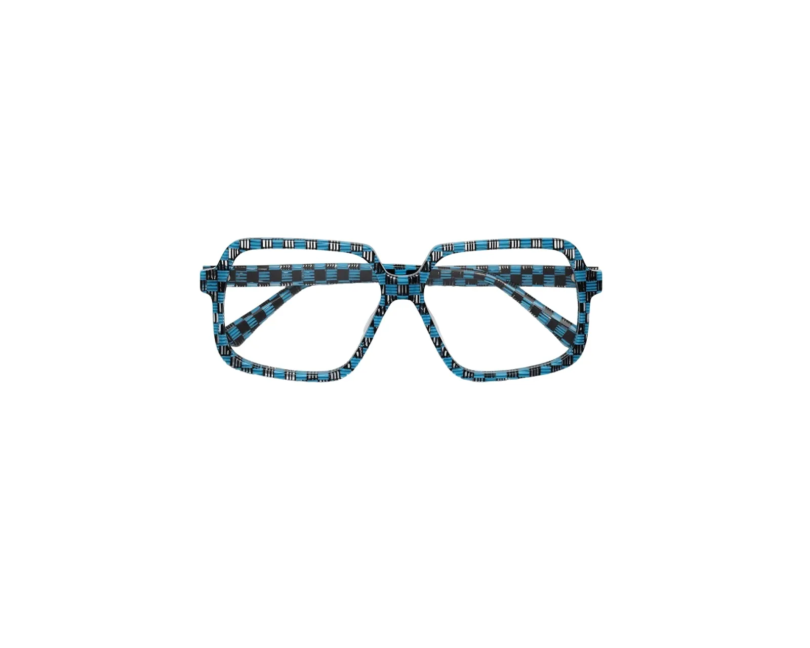 Marni K7G Arixo Blue/Black Checks Montature da vista Acetato Blu Squadrata - immagine 2