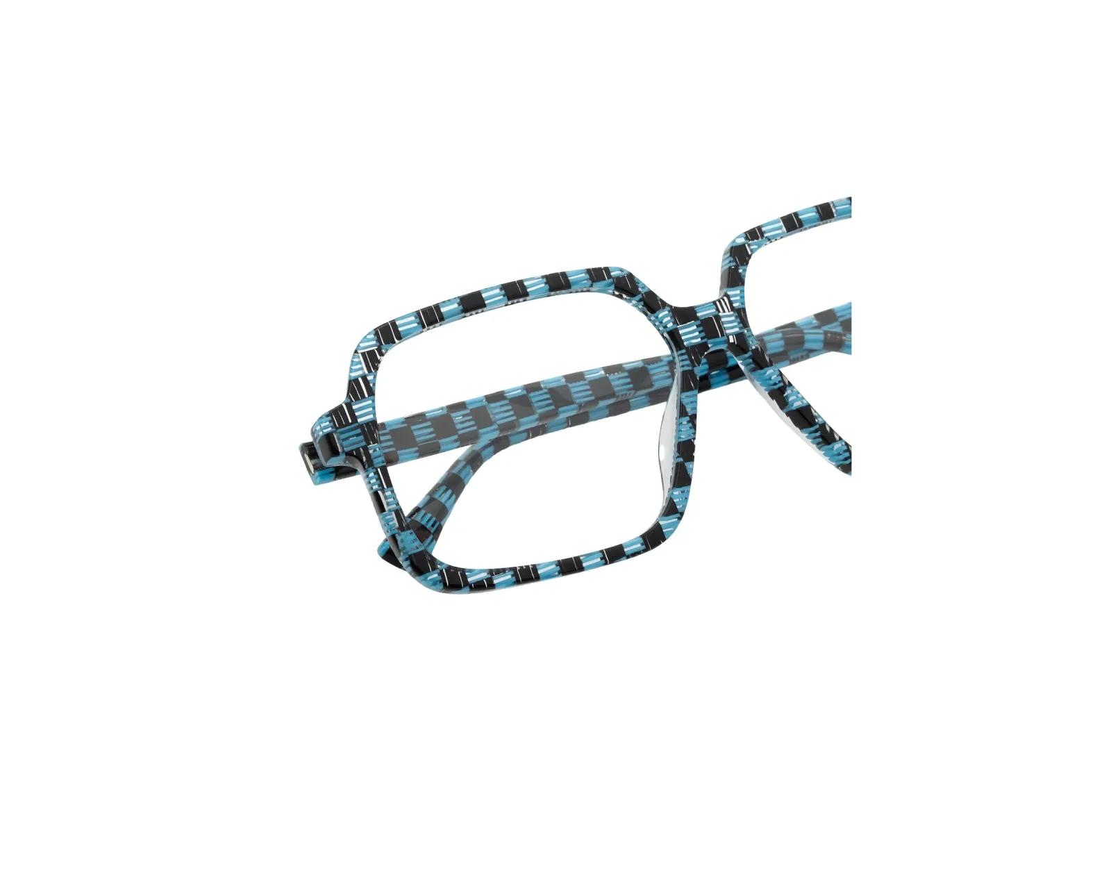 Marni K7G Arixo Blue/Black Checks Montature da vista Acetato Blu Squadrata - immagine 3