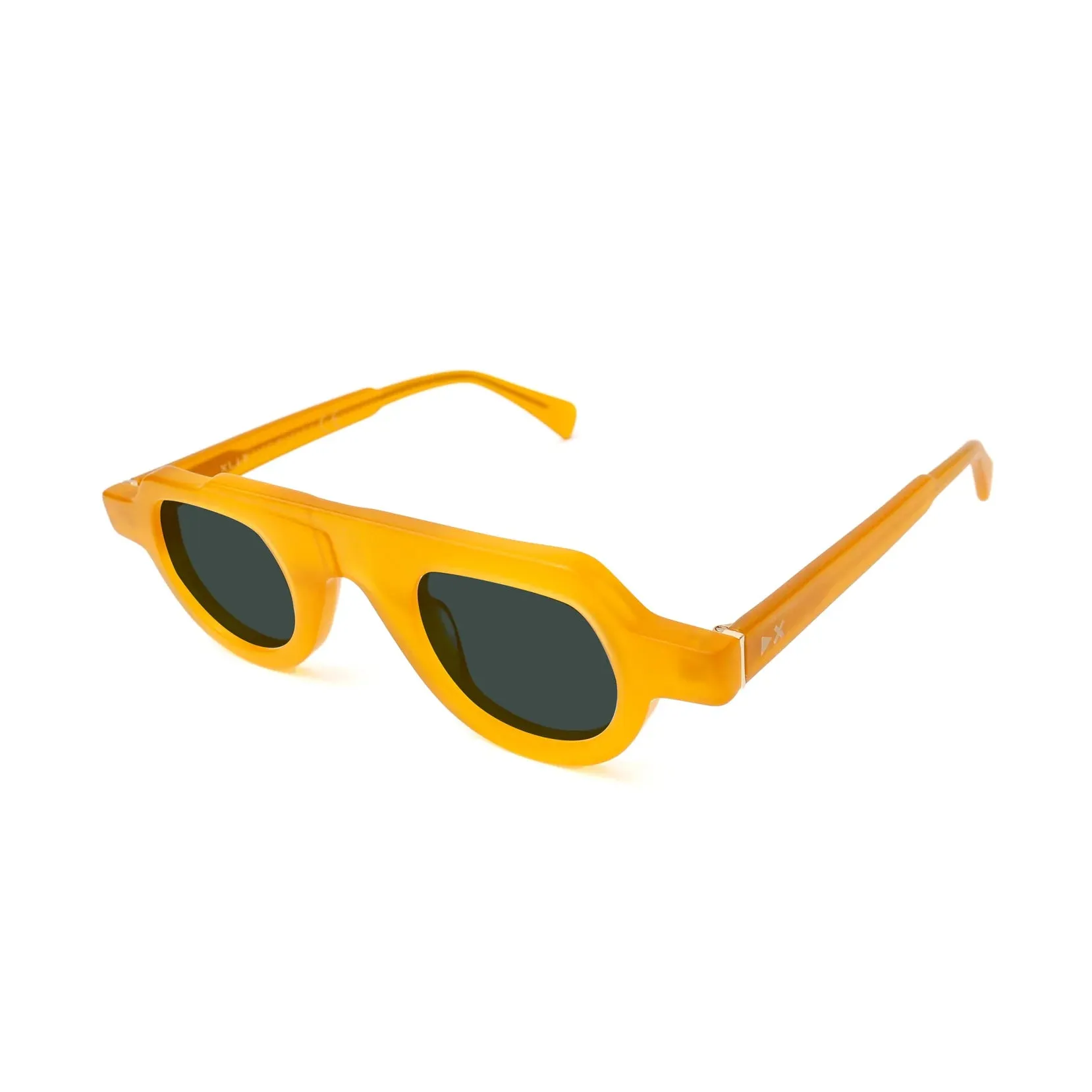 XLAB Borneo Occhiali da sole Acetato Giallo Verde G15 Rotonda Polarizzata - immagine 1