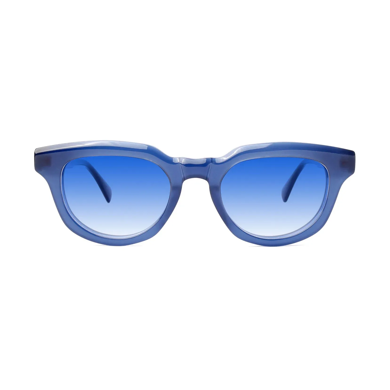 XLAB Alicudi Occhiali da sole Acetato Blu Azzurro Rotonda Normale Sfumato - immagine 2