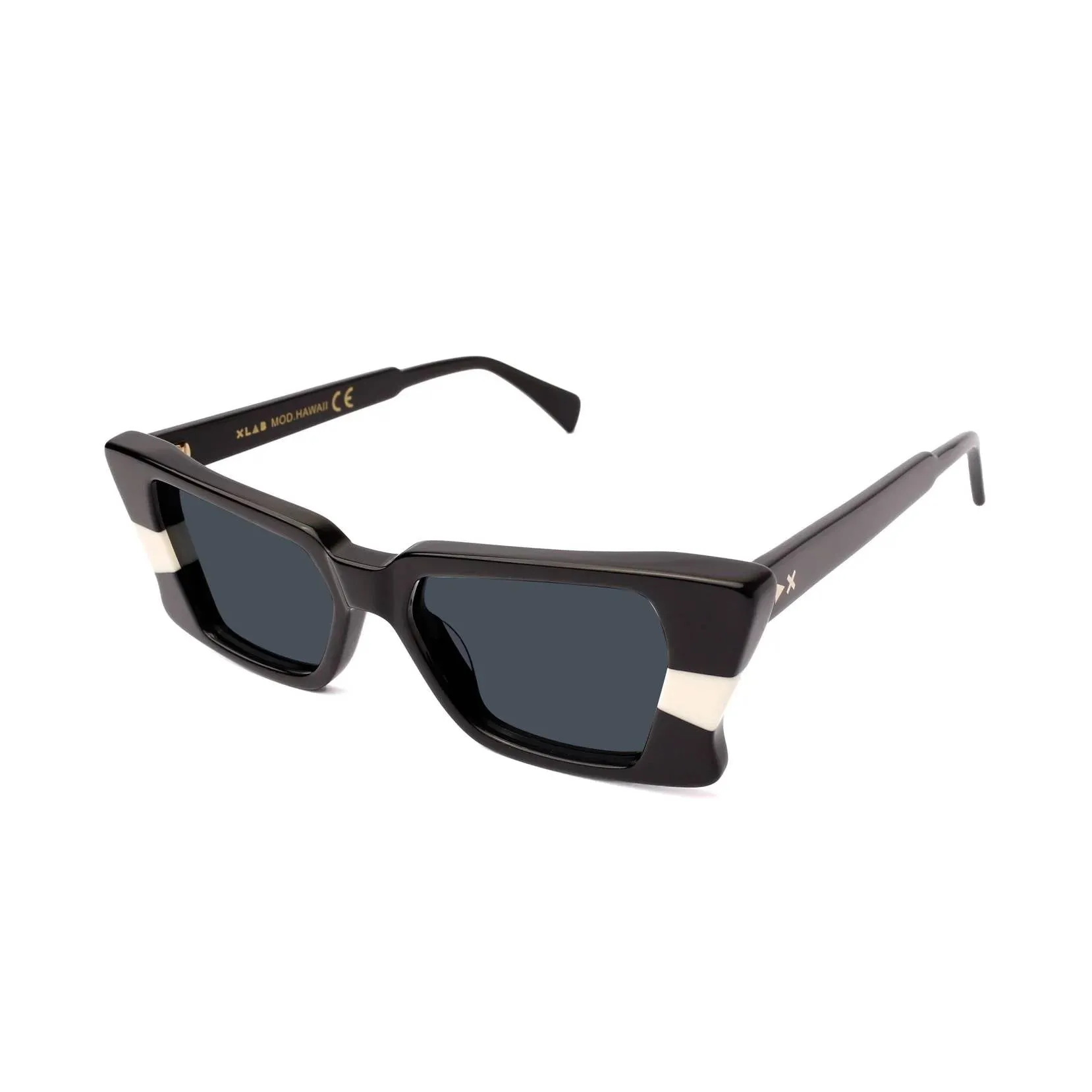 XLAB Hawaii Occhiali da sole Acetato Rosa Marrone Squadrata Polarizzata - immagine 4