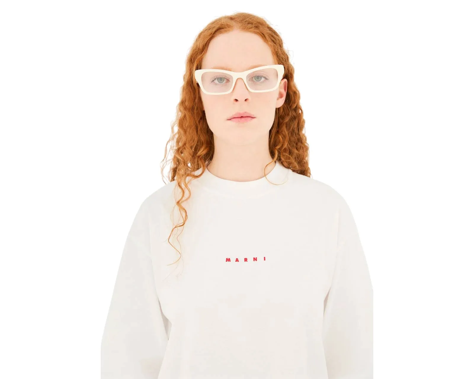 Marni 1SL Akelu Cream Montature da vista Acetato Avorio Squadrata - immagine 4