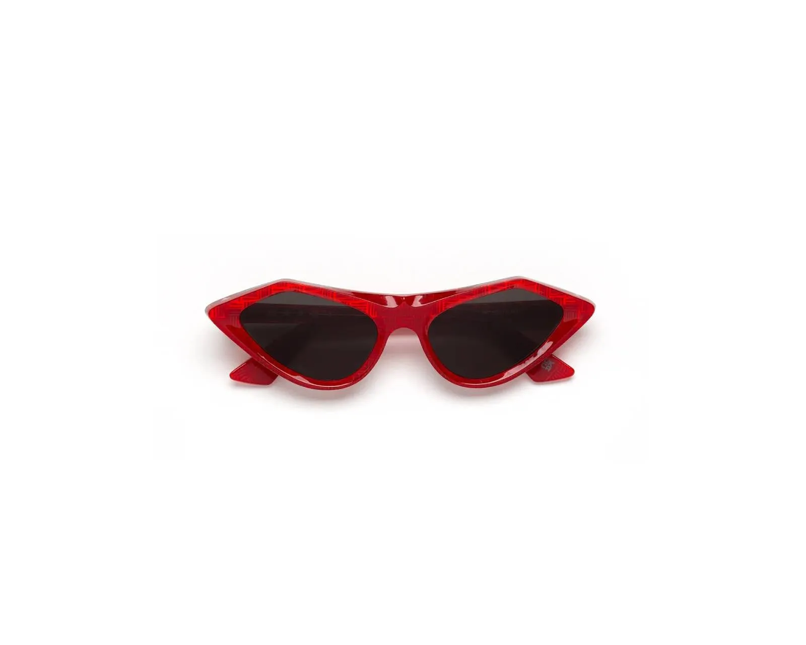 Marni LRE Tikbarri Red Comb Occhiali da sole Acetato Rosso Nero Cat Eye - immagine 2