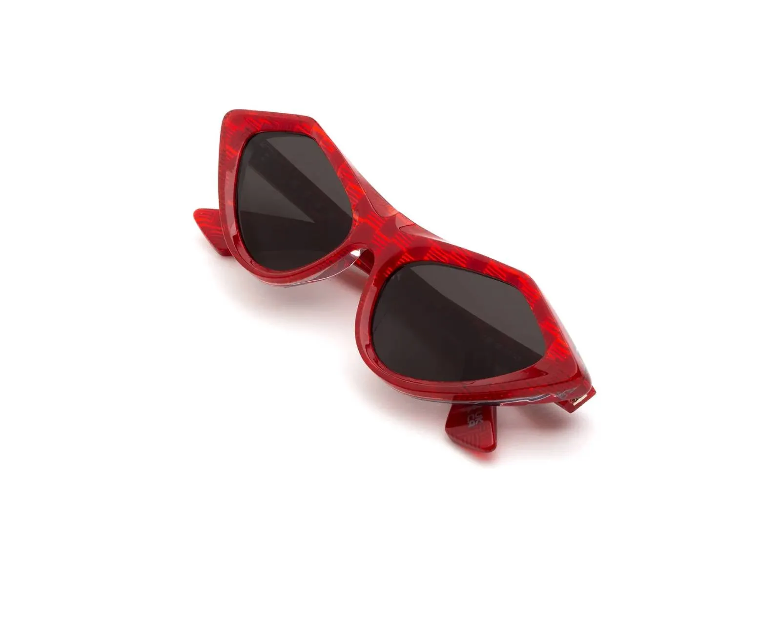 Marni LRE Tikbarri Red Comb Occhiali da sole Acetato Rosso Nero Cat Eye - immagine 3