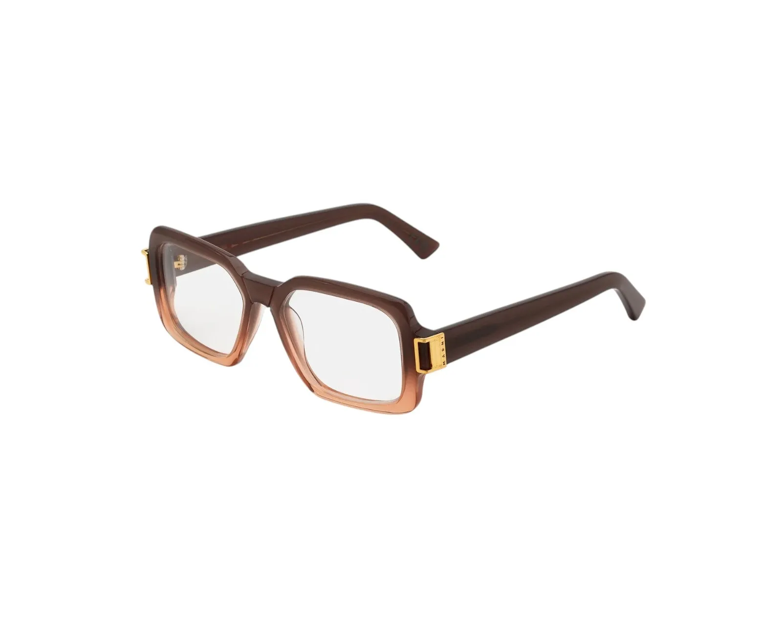 Marni CWI Zamalek Optical Brown Fade Montature da vista Acetato Marrone Squadrata - immagine 1