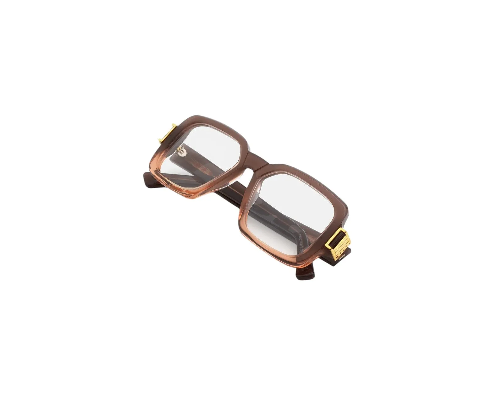 Marni CWI Zamalek Optical Brown Fade Montature da vista Acetato Marrone Squadrata - immagine 3