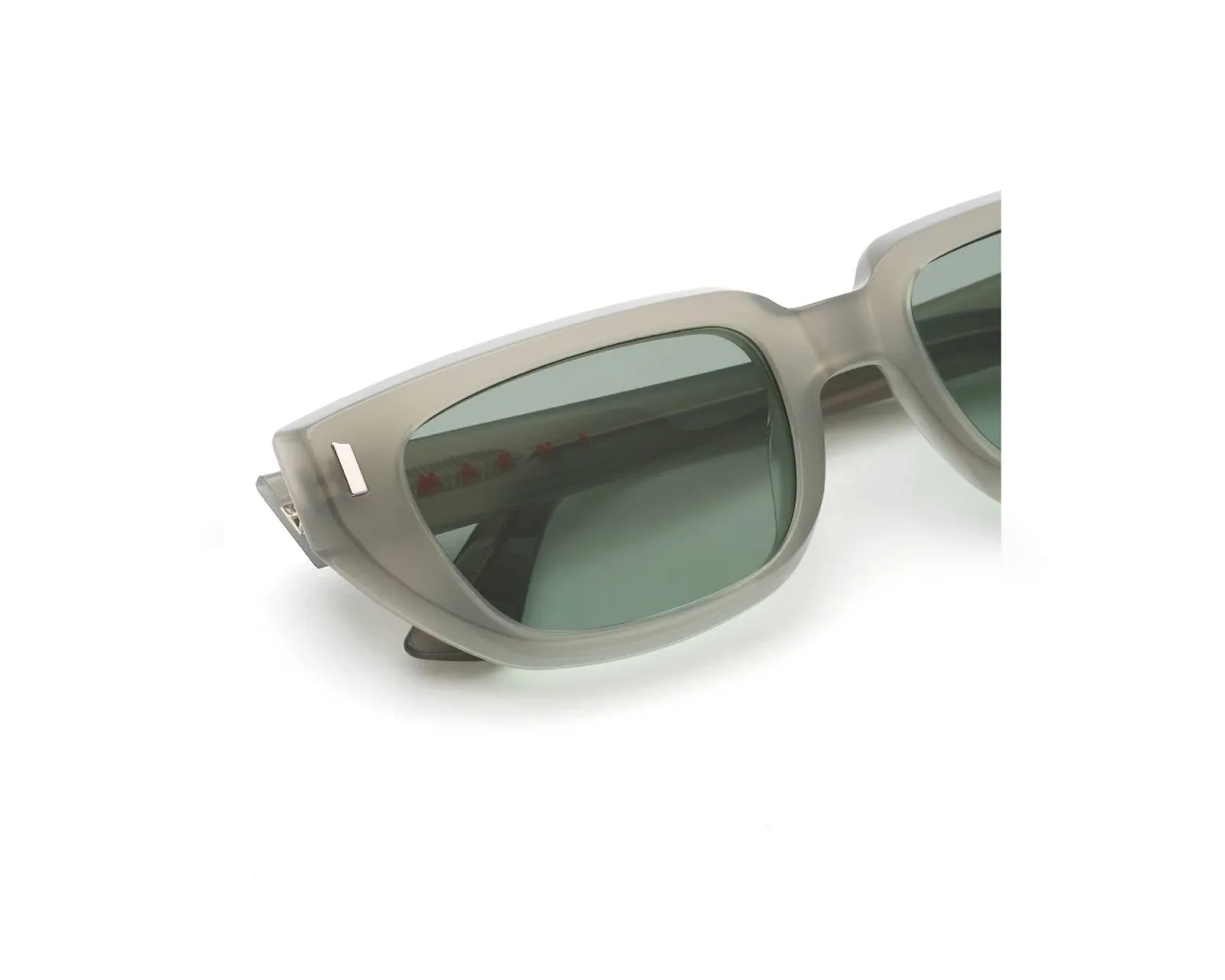 Marni 81E Etezea Light Grey Occhiali da sole Acetato Grigio Verde Cat Eye - immagine 3