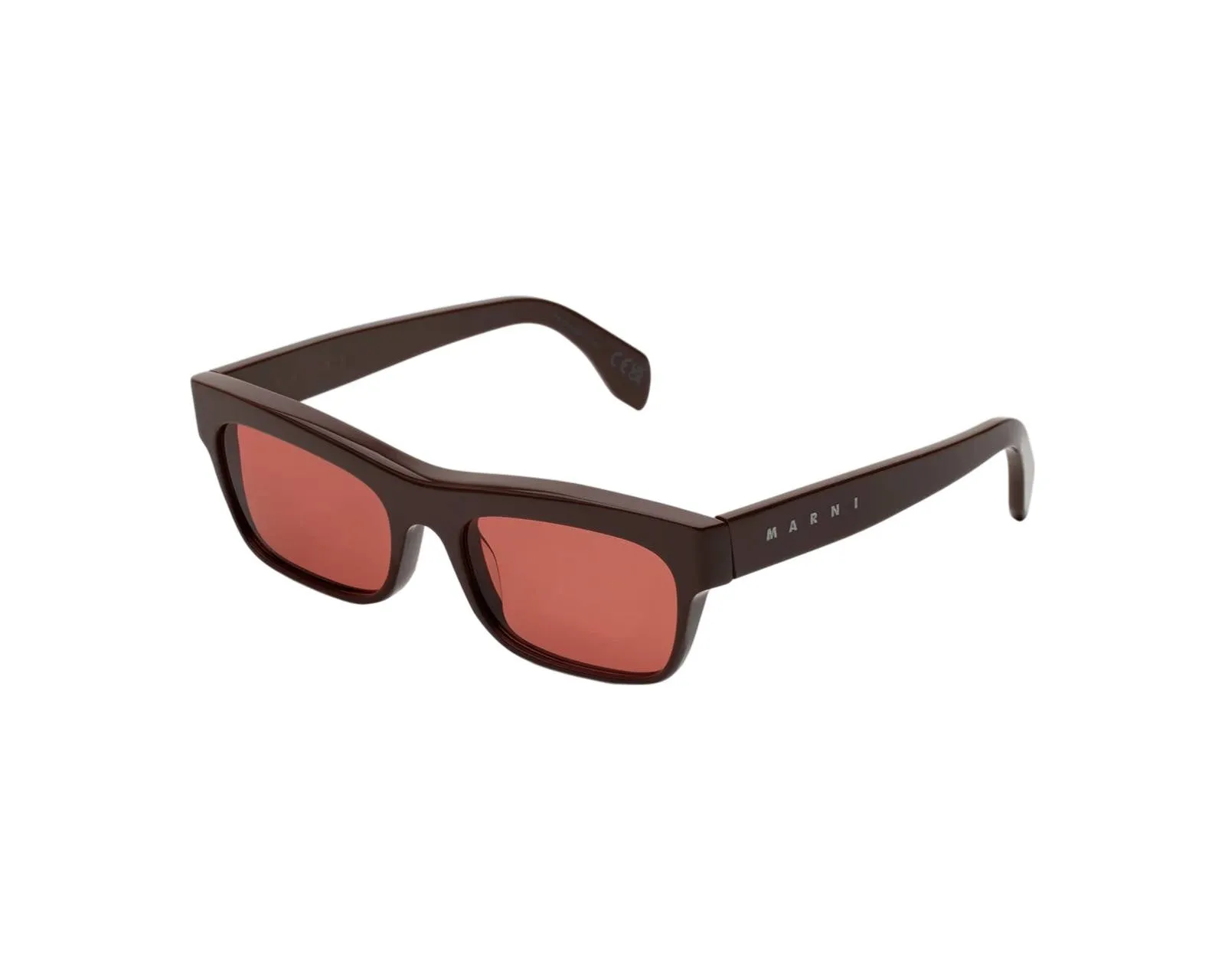 Marni EIP Angdoa Brown Occhiali da sole Acetato Marrone Bordeaux Squadrata - immagine 1