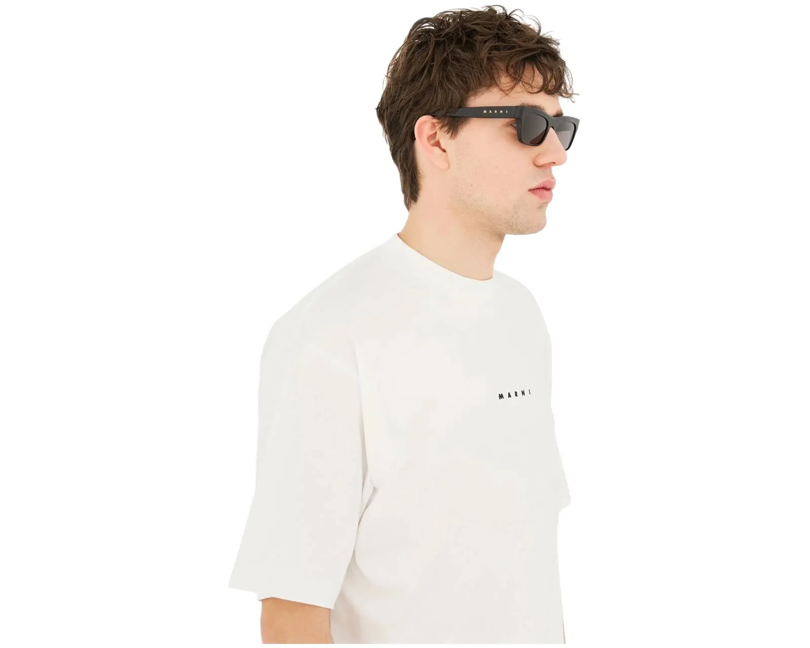 Marni 1GR Angdoa Black Occhiali da sole Acetato Nero Grigio Squadrata - immagine 4
