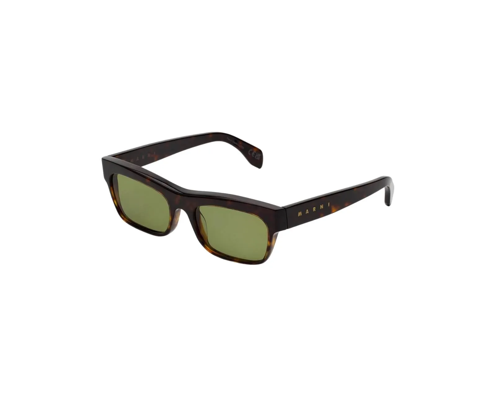 Marni 92S Angdoa 3627 Occhiali da sole Acetato Havana Verde Squadrata - immagine 1