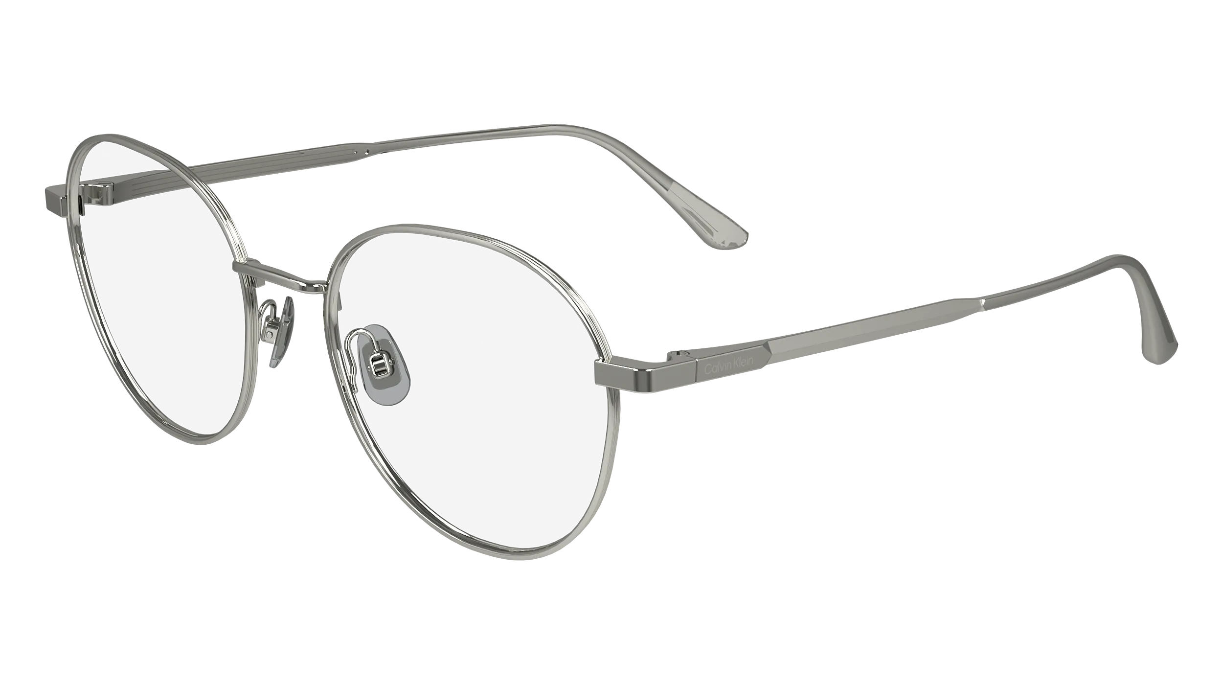 Calvin Klein CK24101N 045 Montature da vista Metallo Argento Geometrica Normale - immagine 1