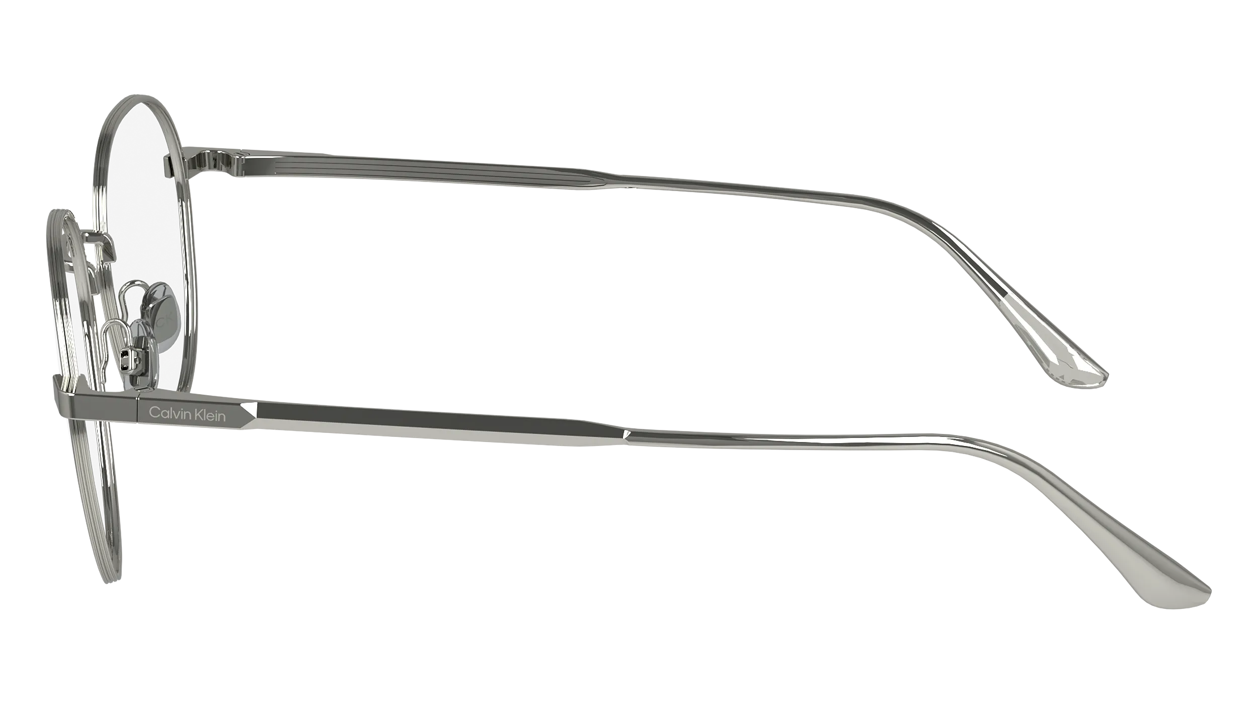 Calvin Klein CK24101N 045 Montature da vista Metallo Argento Geometrica Normale - immagine 3