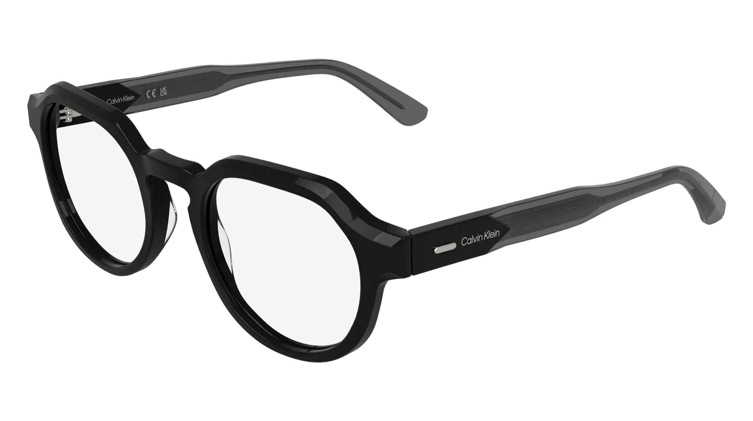 Calvin Klein CK25545 001 Montature da vista Acetato Nero Geometrica Normale - immagine 1