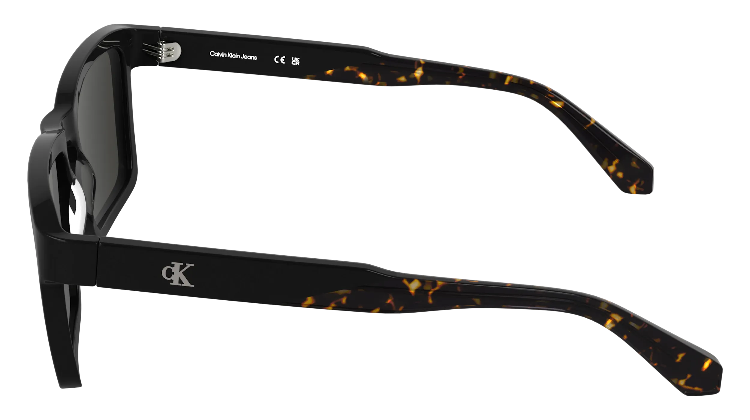 Calvin Klein CKJ25617S 001 Occhiali da sole Acetato Nero Fumo Squadrata Normale - immagine 3
