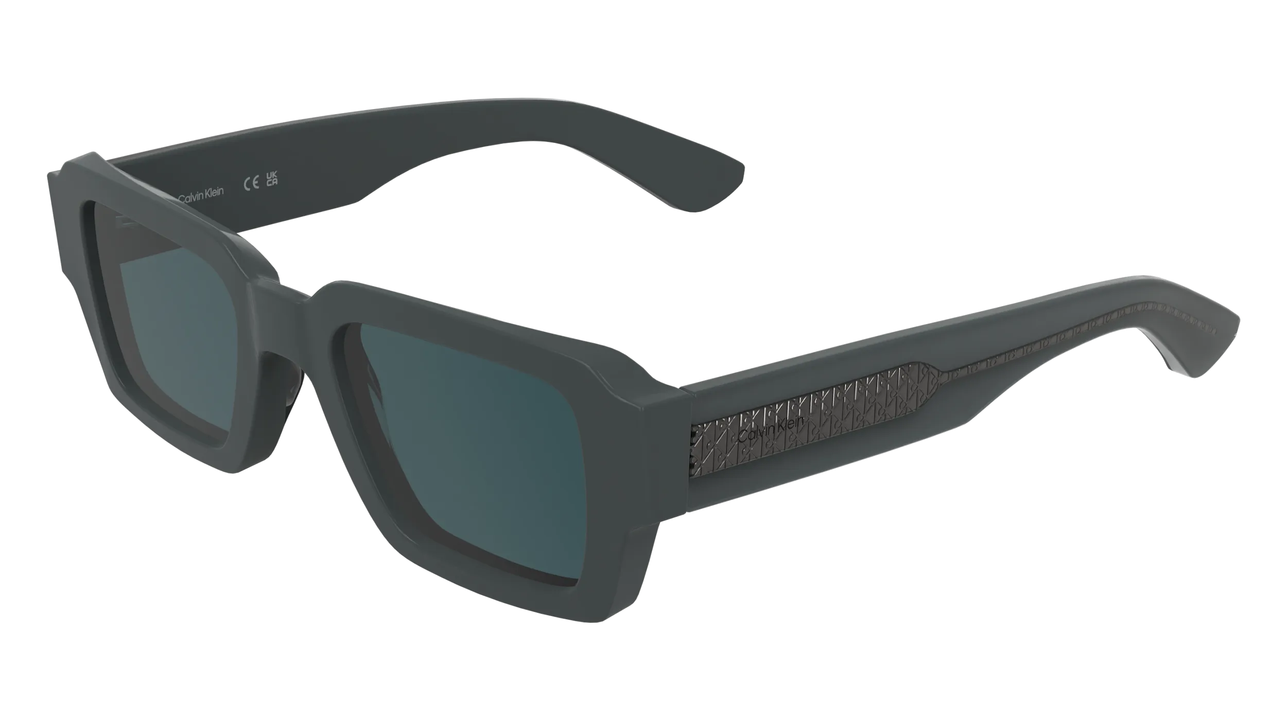 Calvin Klein CK25538S 035 Occhiali da sole Acetato Grigio Blu Squadrata Normale - immagine 1