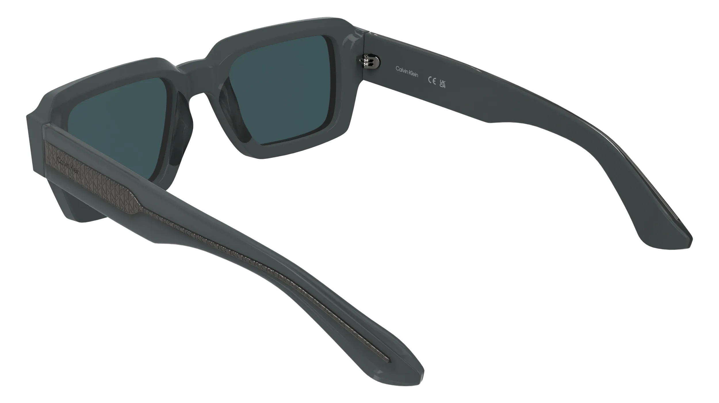Calvin Klein CK25538S 035 Occhiali da sole Acetato Grigio Blu Squadrata Normale - immagine 4