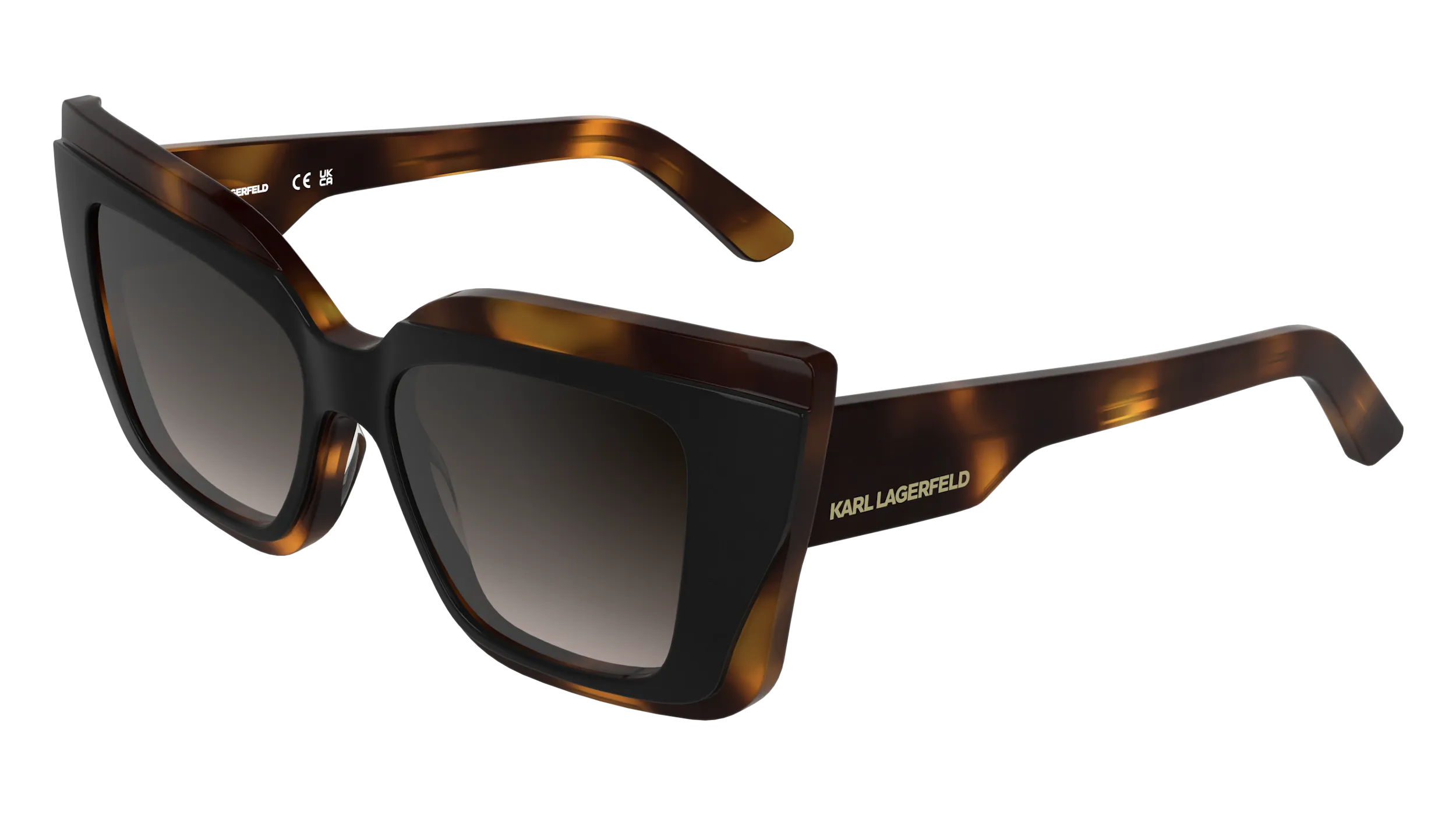 Karl Lagerfeld KL6204S 017 Occhiali da sole Acetato Nero Squadrata Normale - immagine 1