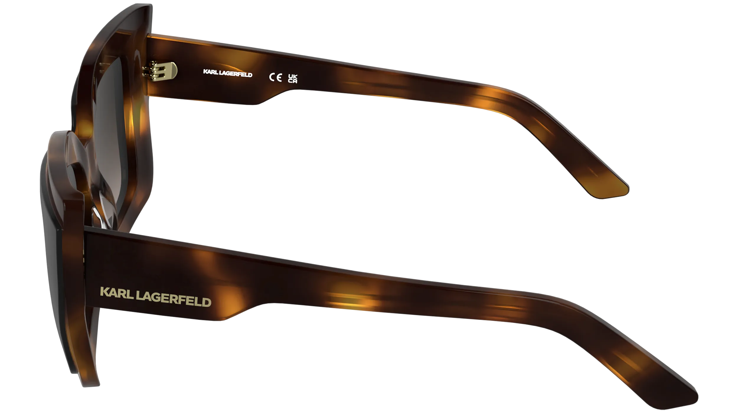 Karl Lagerfeld KL6204S 017 Occhiali da sole Acetato Nero Squadrata Normale - immagine 3