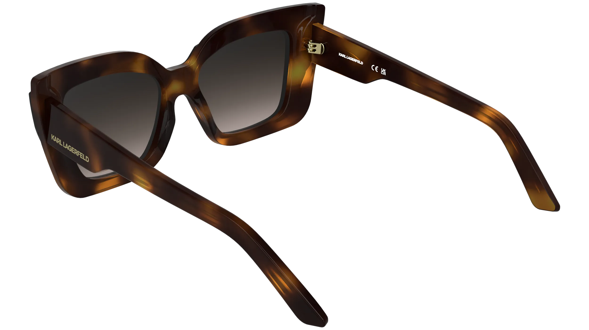 Karl Lagerfeld KL6204S 017 Occhiali da sole Acetato Nero Squadrata Normale - immagine 4
