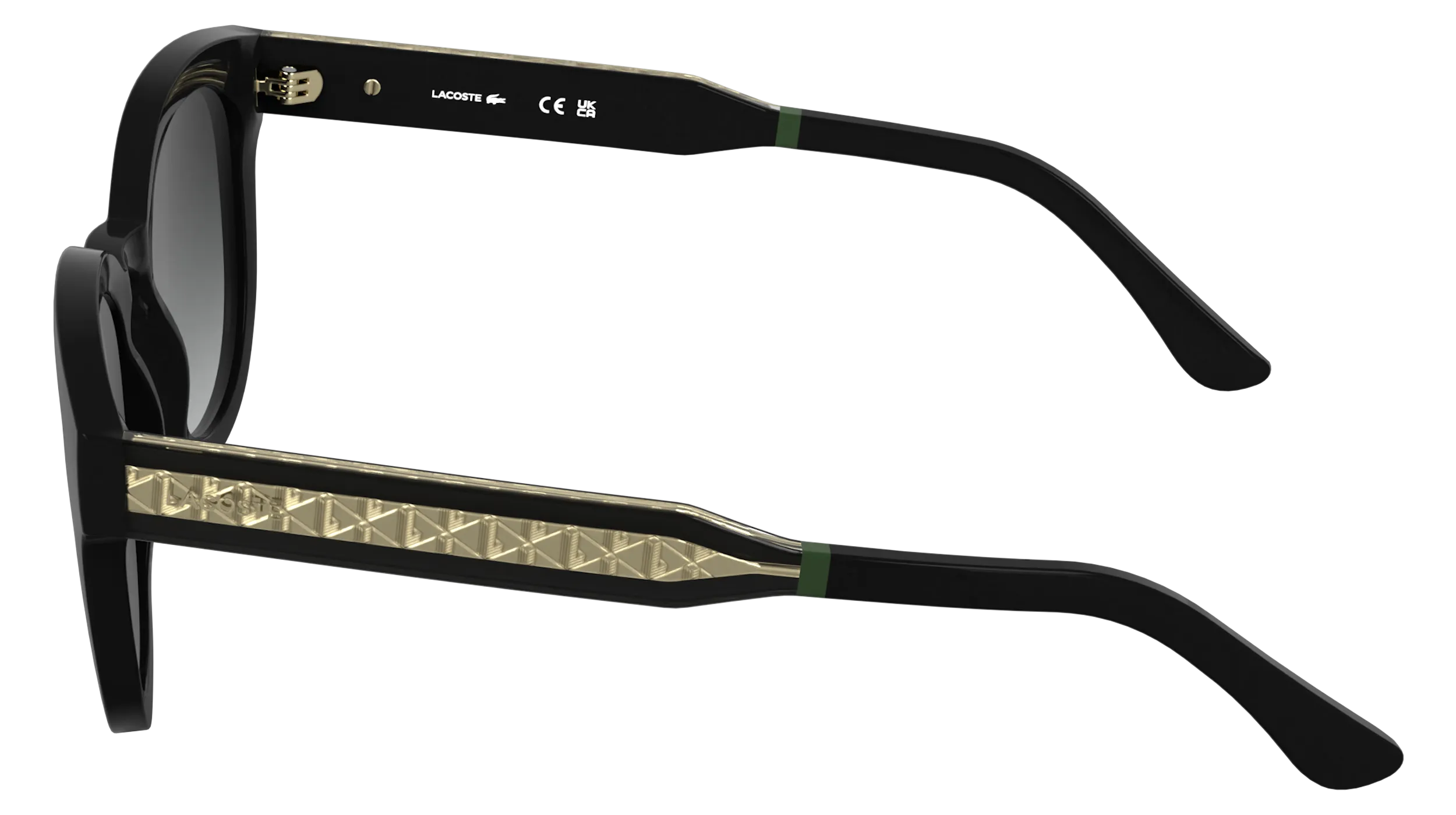 Lacoste L6070S 001 Occhiali da sole Bio-iniettato Nero Squadrata Normale - immagine 3
