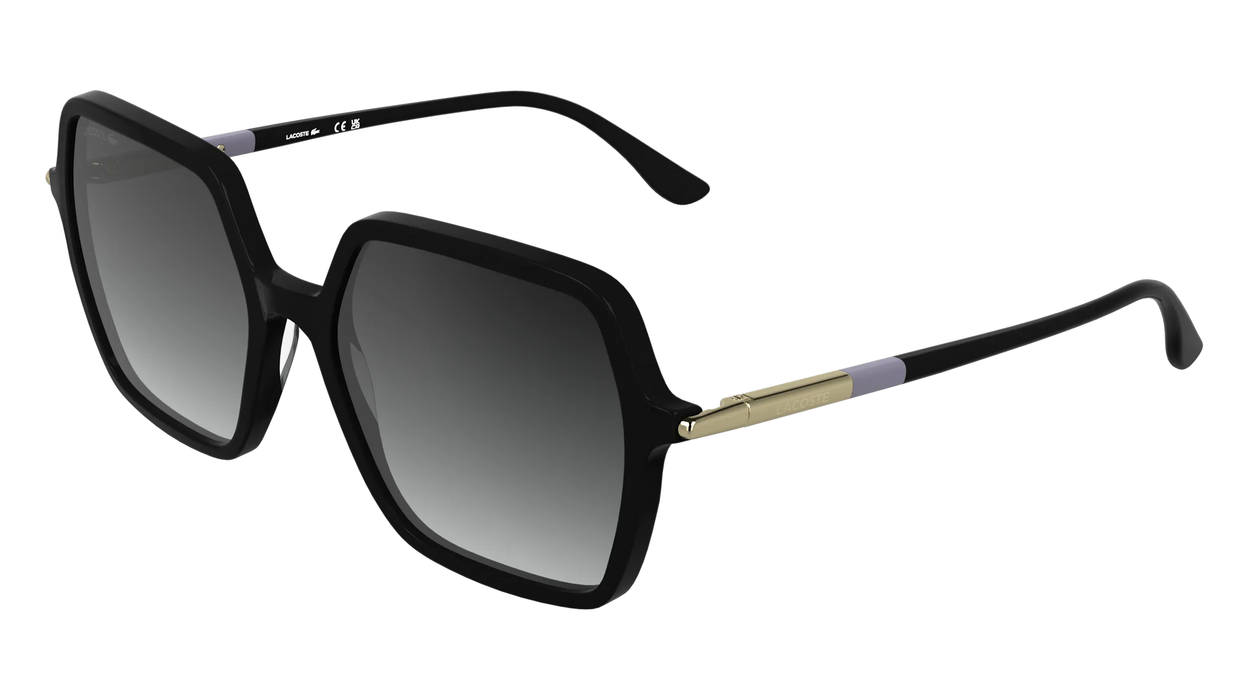 Lacoste L6079S 001 Occhiali da sole Acetato Nero Squadrata Normale - immagine 1