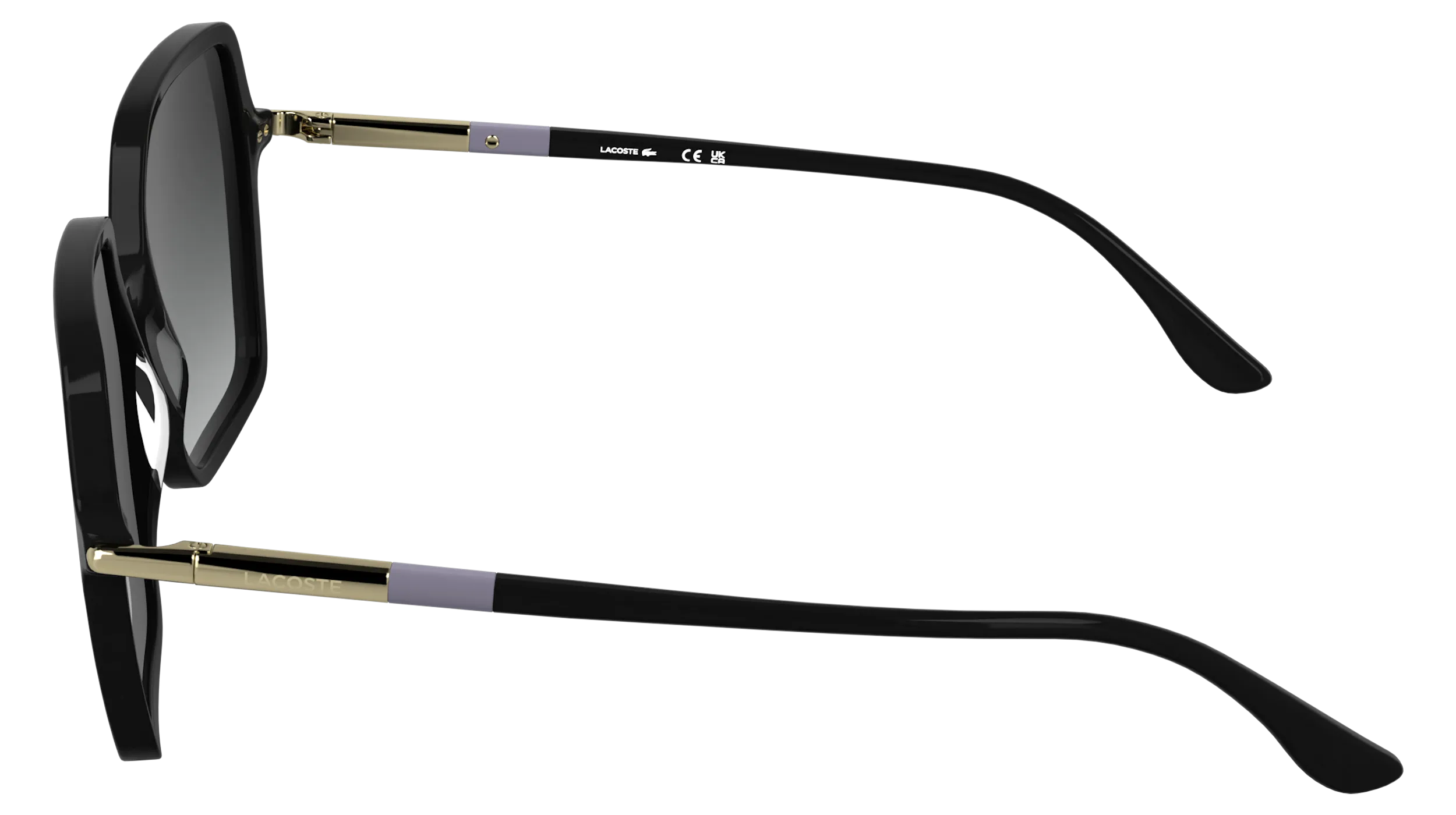 Lacoste L6079S 001 Occhiali da sole Acetato Nero Squadrata Normale - immagine 3