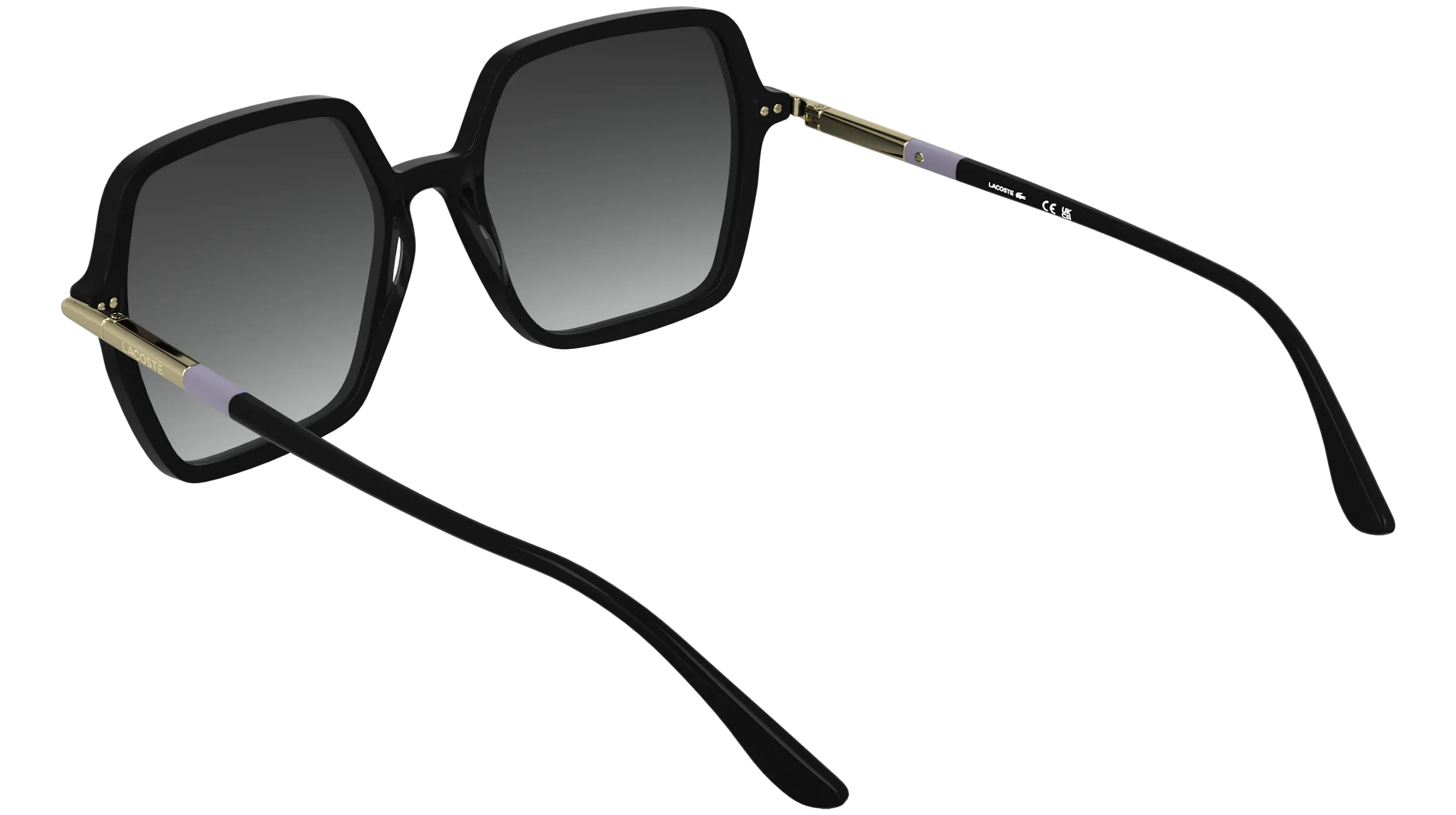 Lacoste L6079S 001 Occhiali da sole Acetato Nero Squadrata Normale - immagine 4