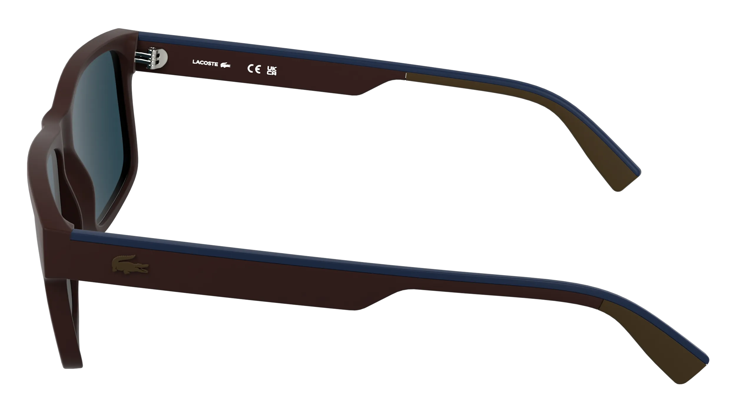 Lacoste L6076S 601 Occhiali da sole Bio-iniettato Blu Squadrata Normale - immagine 3